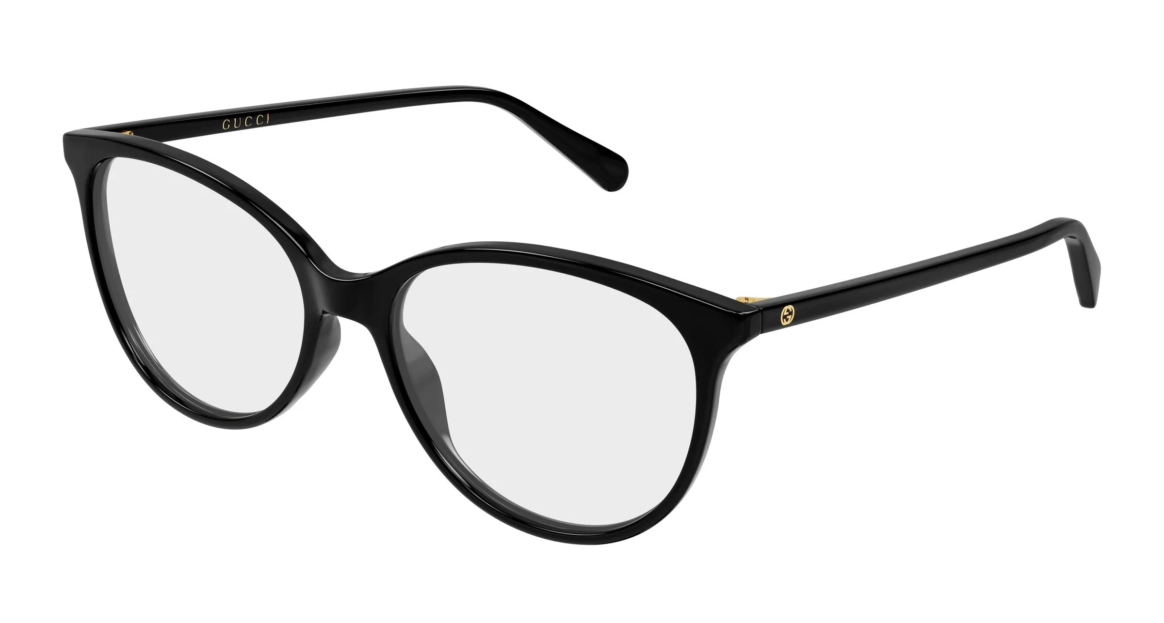 Gucci GG0550O 001 Montature da vista Acetato Nero Trasparente Cat Eye - immagine 1