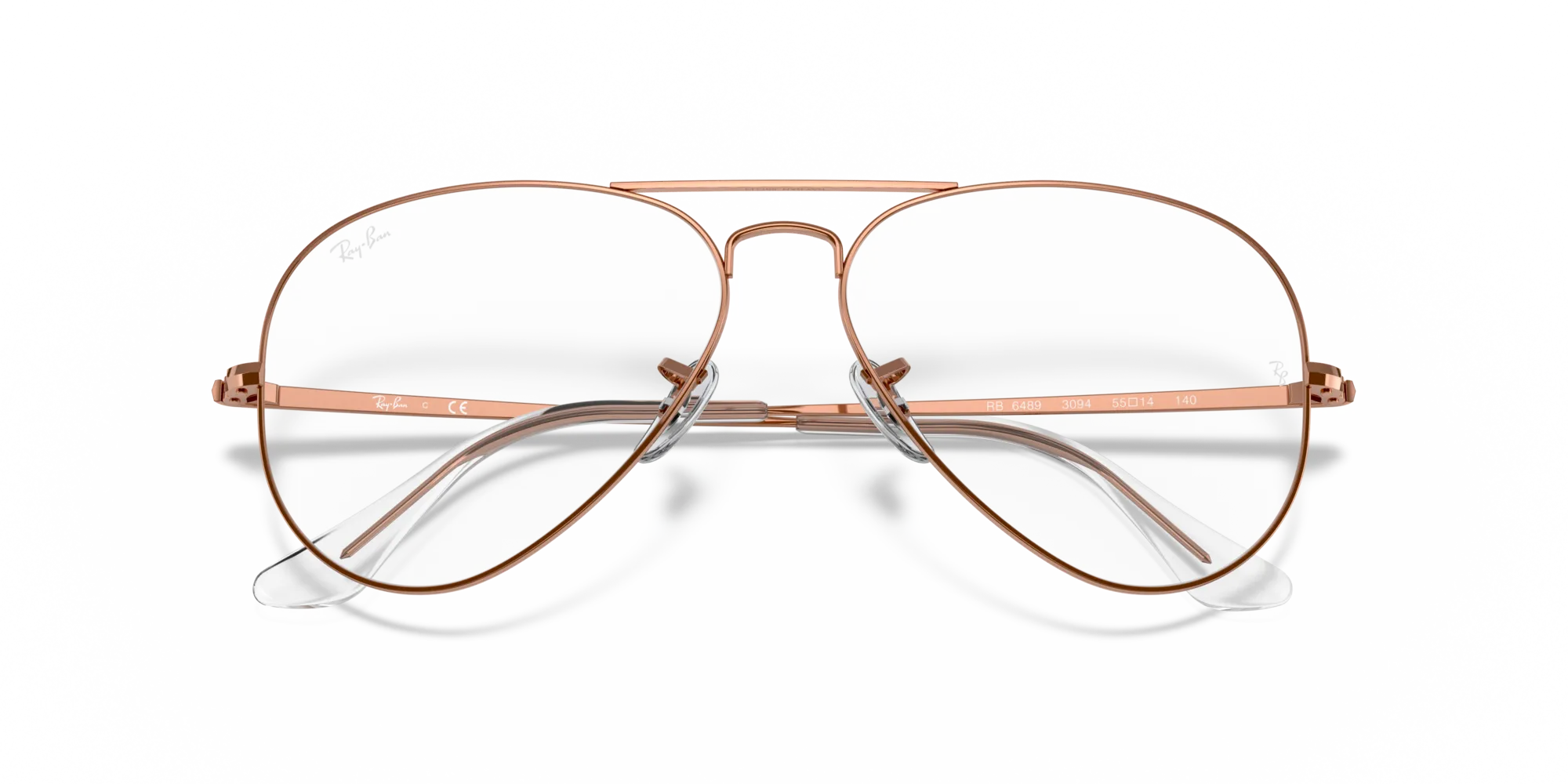 Ray - Ban RX6489 AVIATOR 3094 Montature da vista Metallo Oro Trasparente Pilot Normale - immagine 2