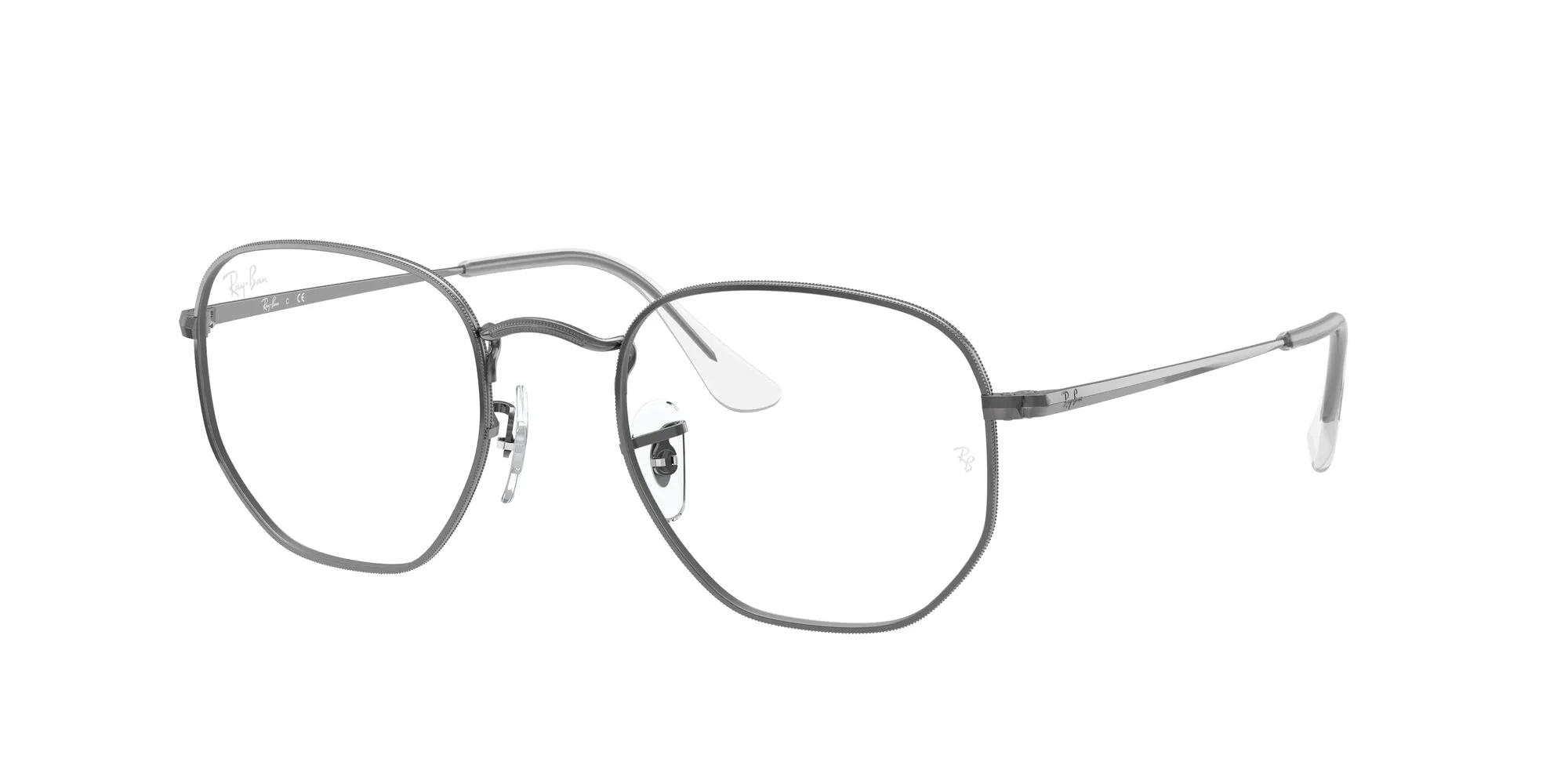 Ray - Ban RX6448 HEXAGONAL 2502 Montature da vista Metallo Grigio Trasparente Geometrica Normale - immagine 1