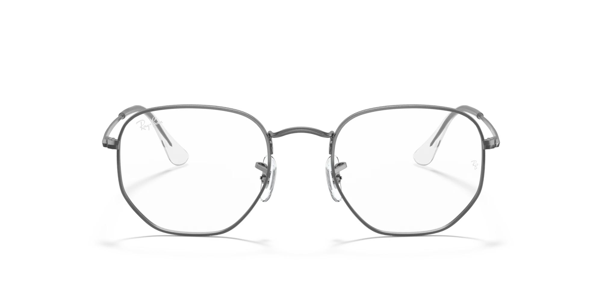 Ray - Ban RX6448 HEXAGONAL 2502 Montature da vista Metallo Grigio Trasparente Geometrica Normale - immagine 3