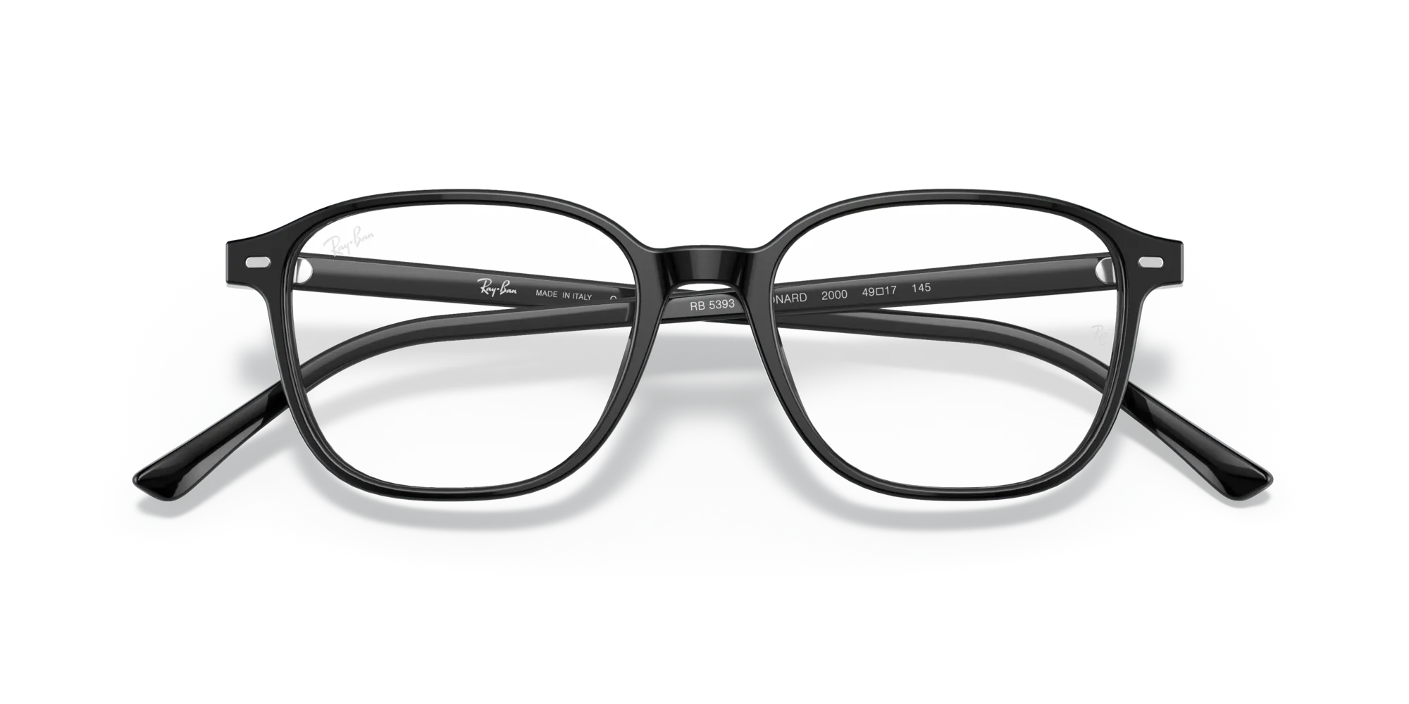 Ray - Ban RX5393 LEONARD 2000 Montature da vista Acetato Nero Trasparente Squadrata Normale - immagine 2