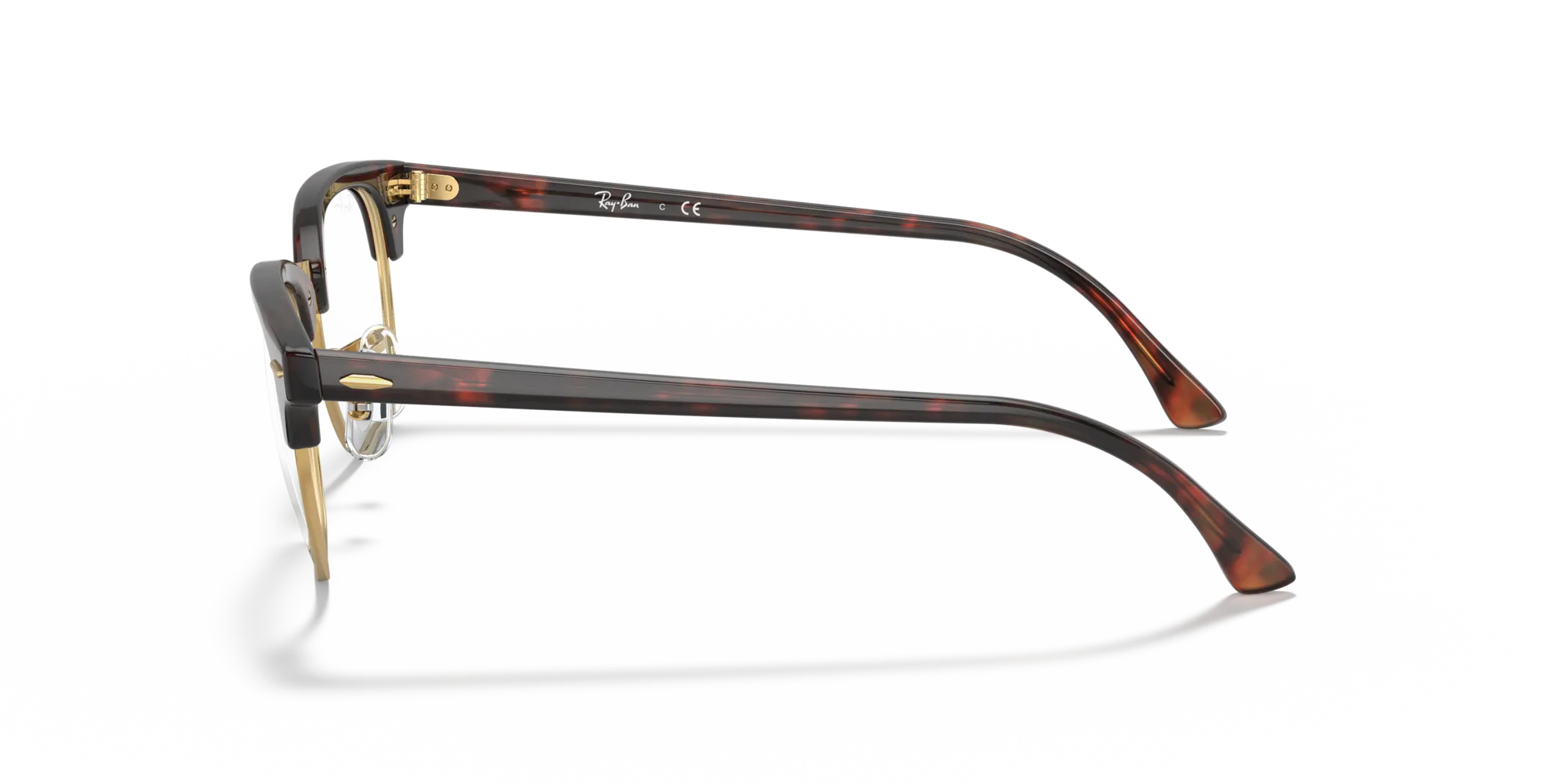 Ray - Ban RX5154 CLUBMASTER 8058 Montature da vista Acetato Marrone Trasparente Squadrata Normale - immagine 4