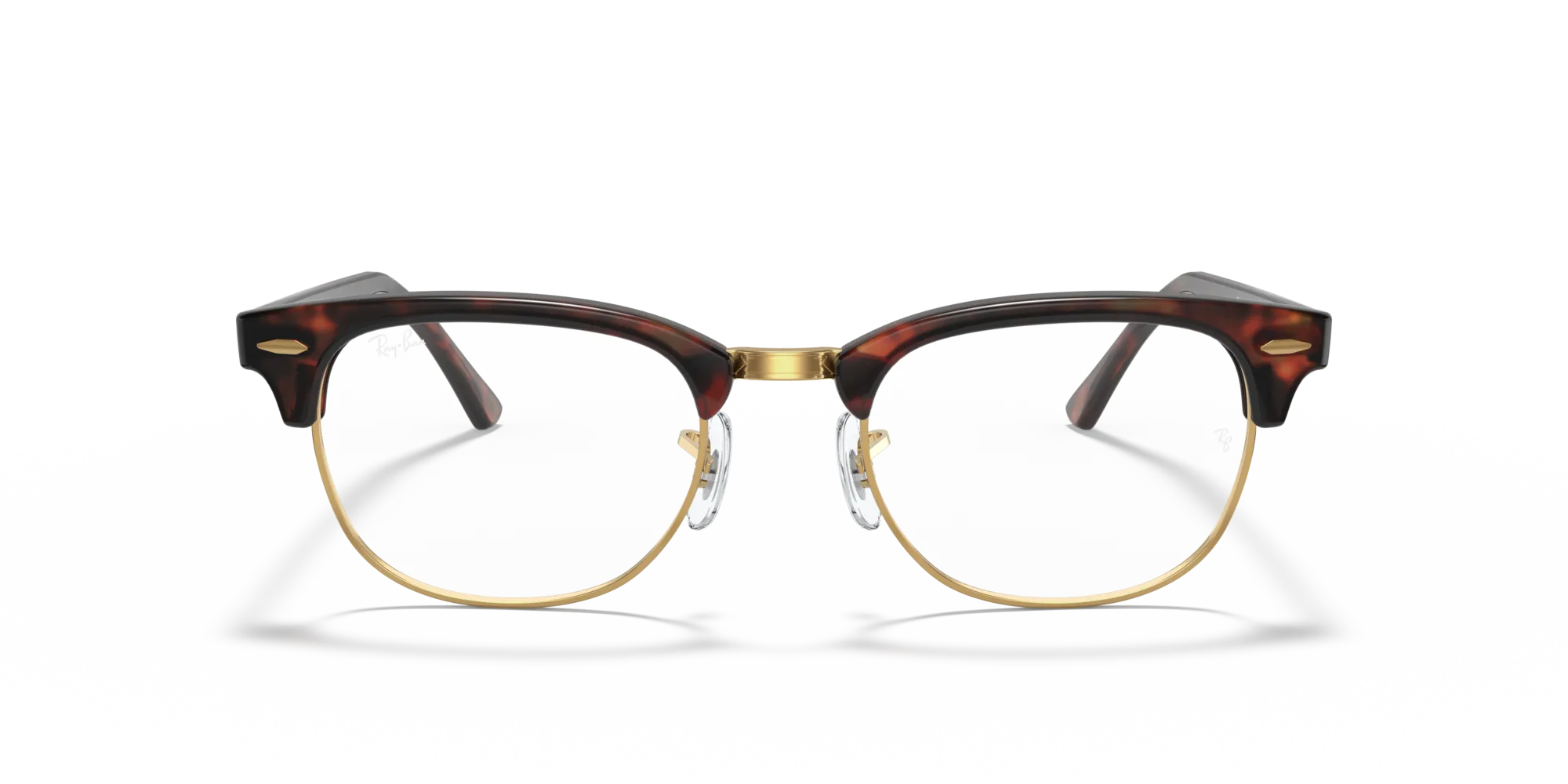 Ray - Ban RX5154 CLUBMASTER 8058 Montature da vista Acetato Marrone Trasparente Squadrata Normale - immagine 3
