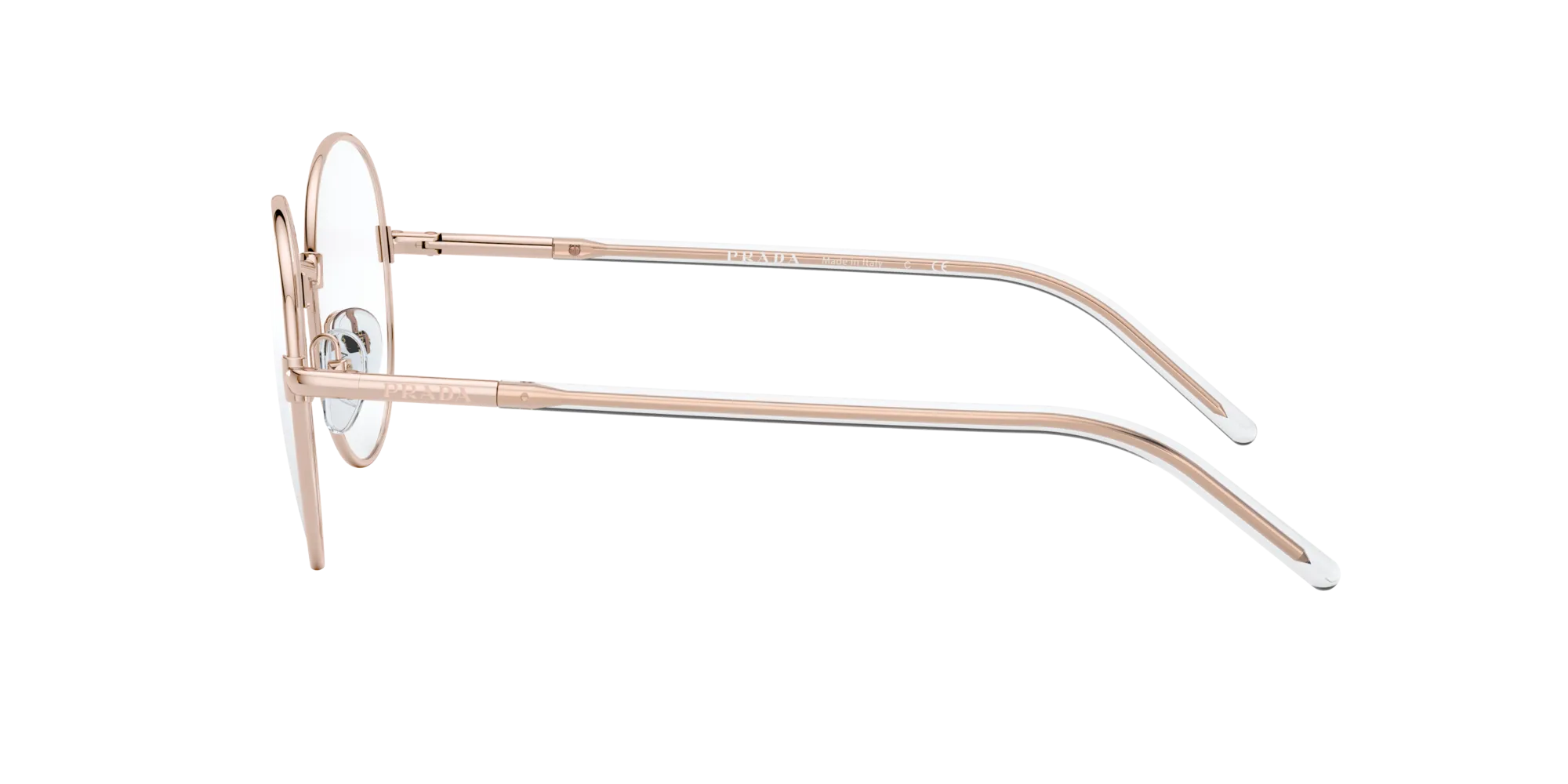 Prada PR 55WV SVF1O1 Montature da vista Metallo Rosa Rotonda - immagine 3