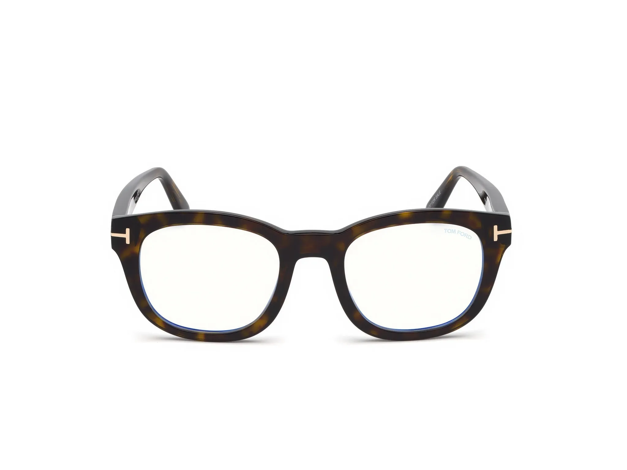 TOM FORD FT5542-B 52 Montature da vista Acetato Havana Rotonda Normale Anti luce blu - per PC - immagine 2