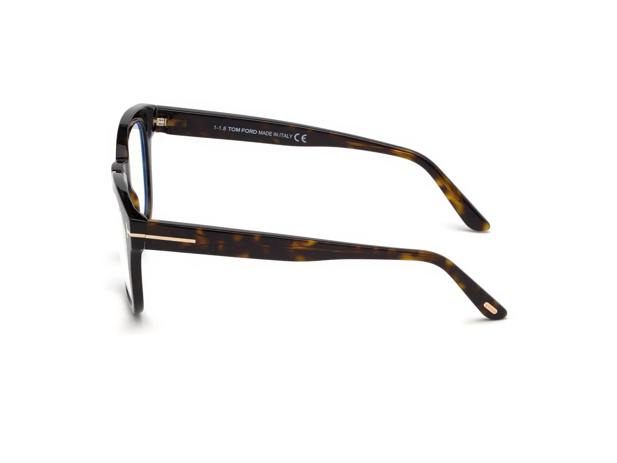 TOM FORD FT5542-B 52 Montature da vista Acetato Havana Rotonda Normale Anti luce blu - per PC - immagine 3