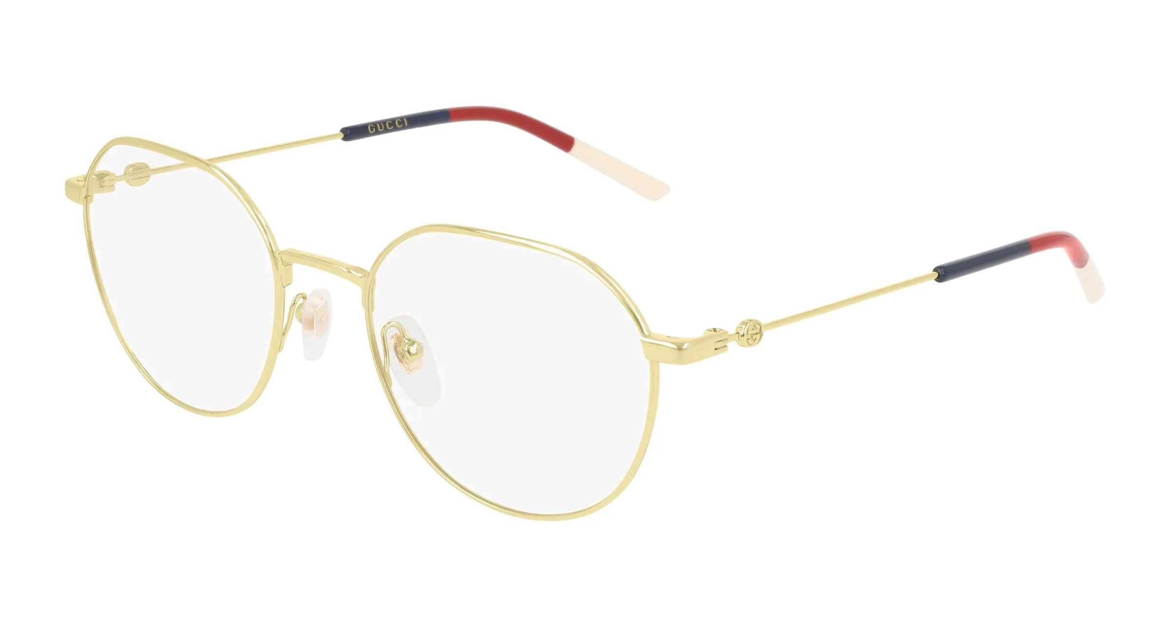 Gucci GG0684O 003 Montature da vista Metallo Oro Trasparente Rotonda - immagine 1