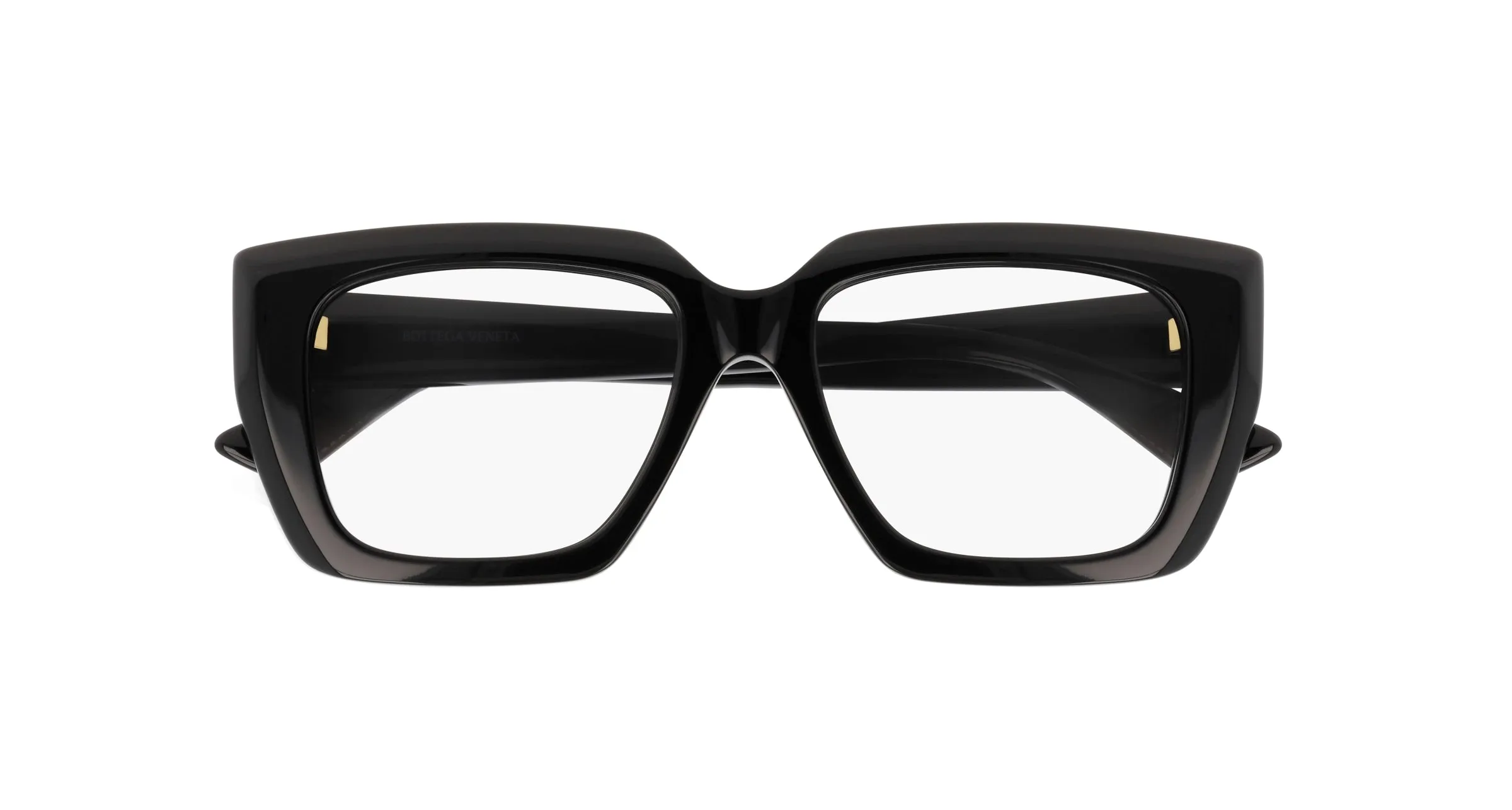 Bottega Veneta BV1032O 001 Montature da vista Acetato Nero Trasparente Squadrata - immagine 2