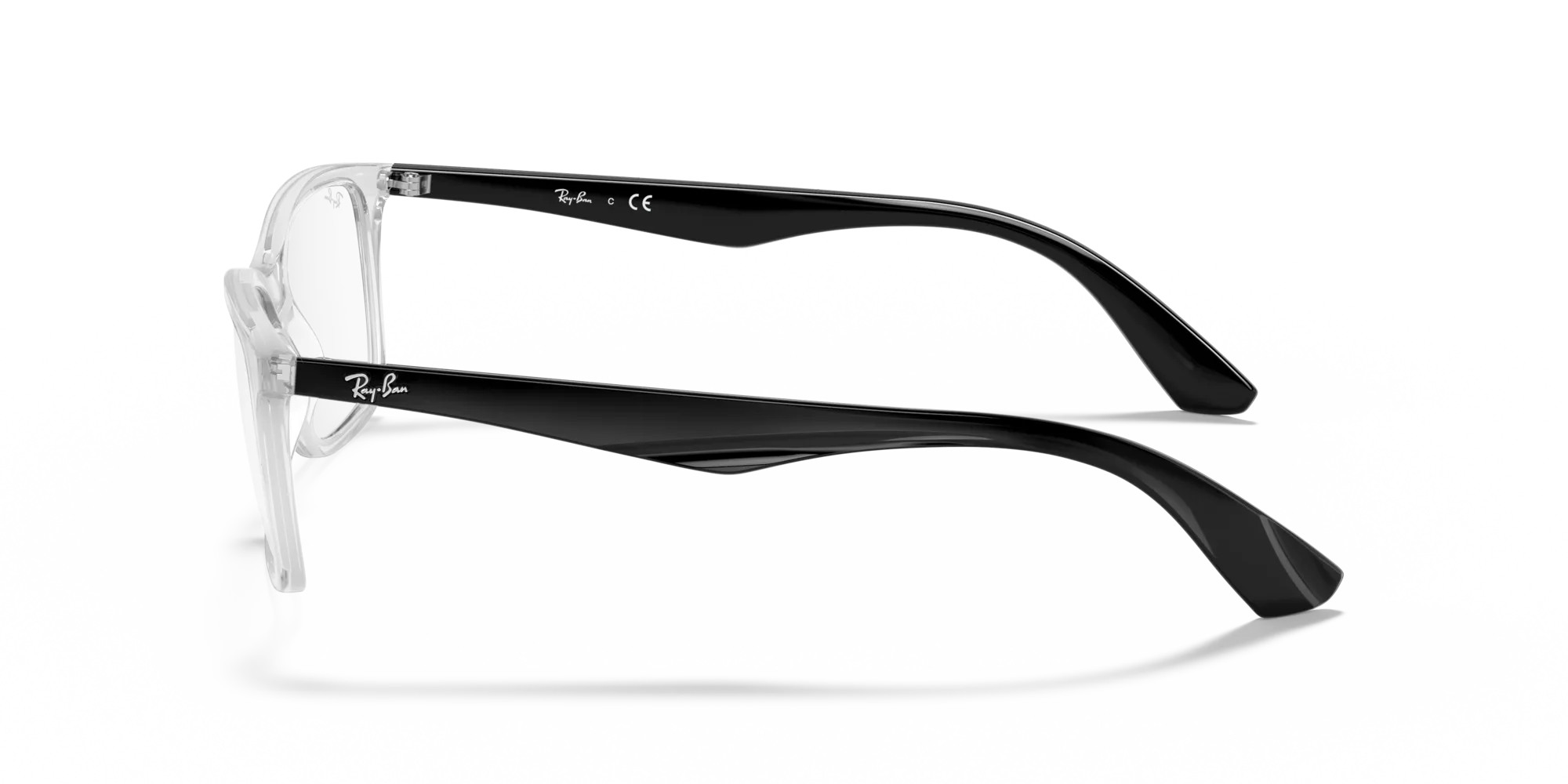 Ray - Ban RX7047 5943 Montature da vista Iniettato Trasparente Trasparente Squadrata Normale - immagine 4