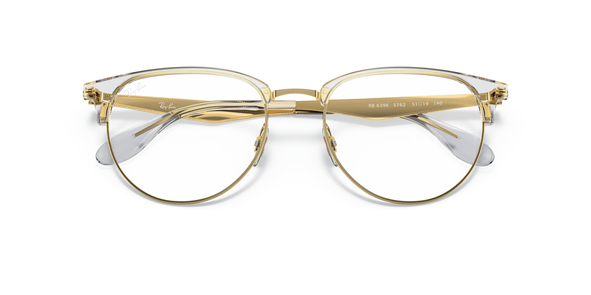Ray - Ban RX6396 5762 Montature da vista Metallo Oro Trasparente Pantos Normale - immagine 2
