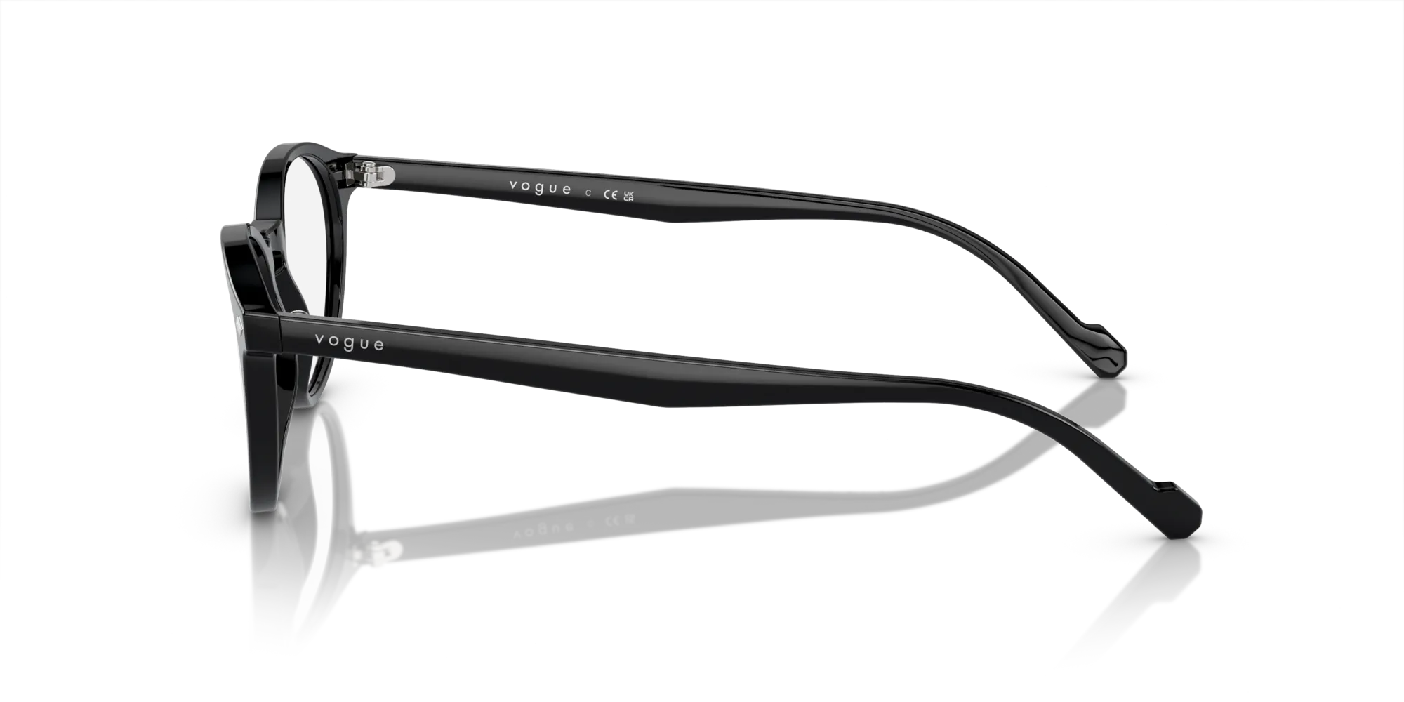 VOGUE EYEWEAR VO5326 W44 Montature da vista Acetato Nero Rotonda Normale - immagine 4