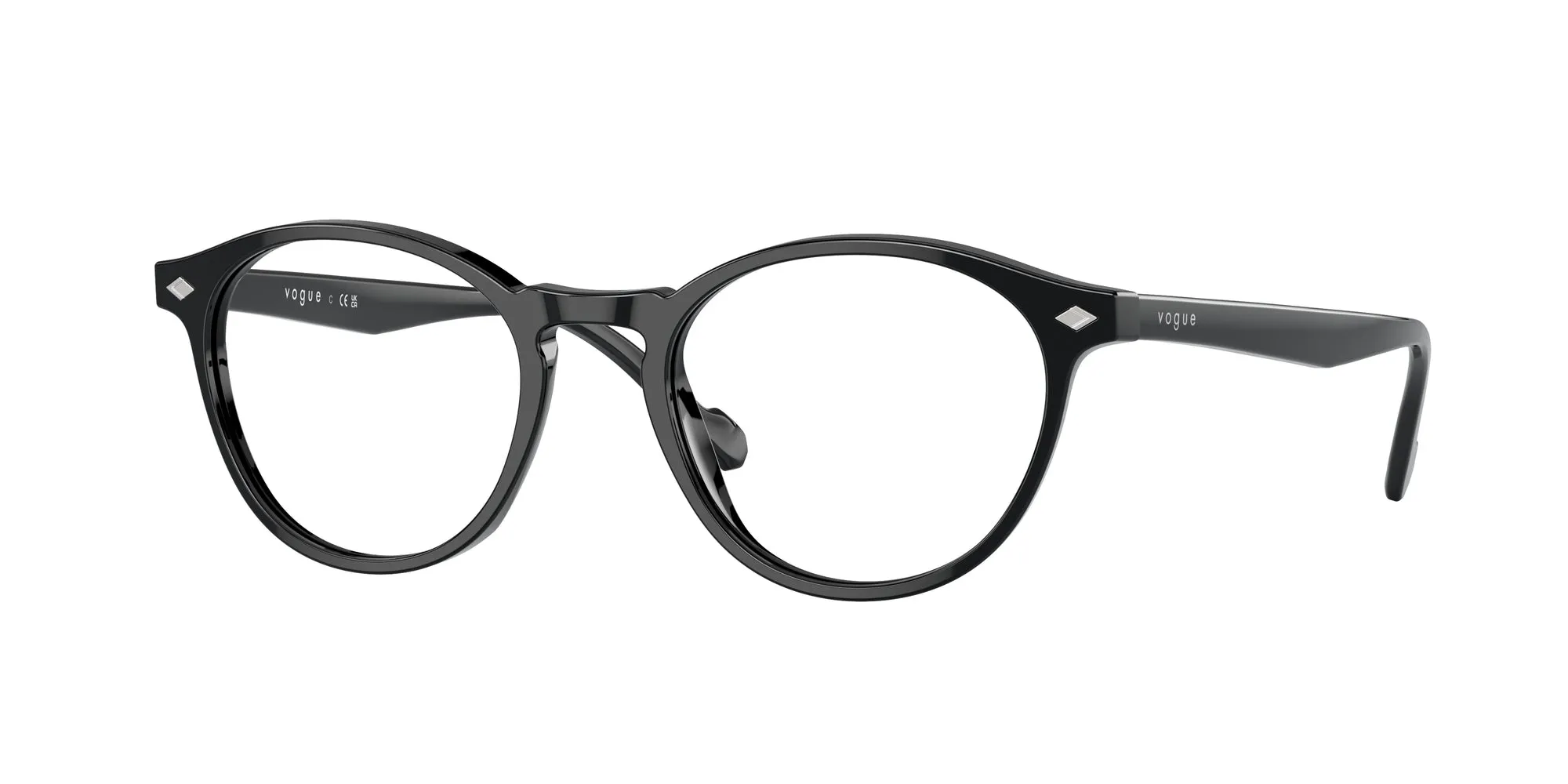 VOGUE EYEWEAR VO5326 W44 Montature da vista Acetato Nero Rotonda Normale - immagine 1