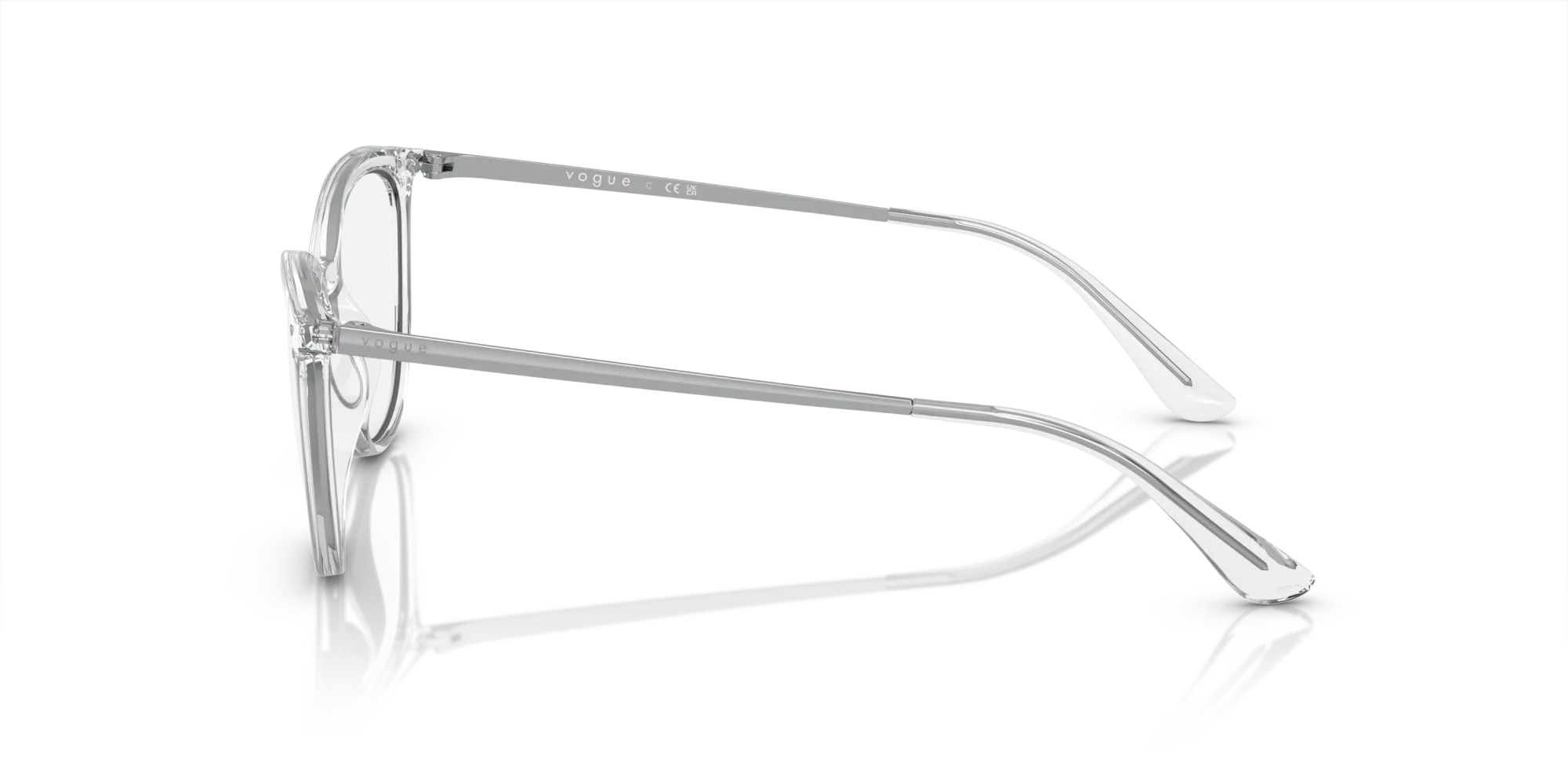 VOGUE EYEWEAR VO5276 W745 Montature da vista Iniettato Trasparente Cat Eye Normale - immagine 4