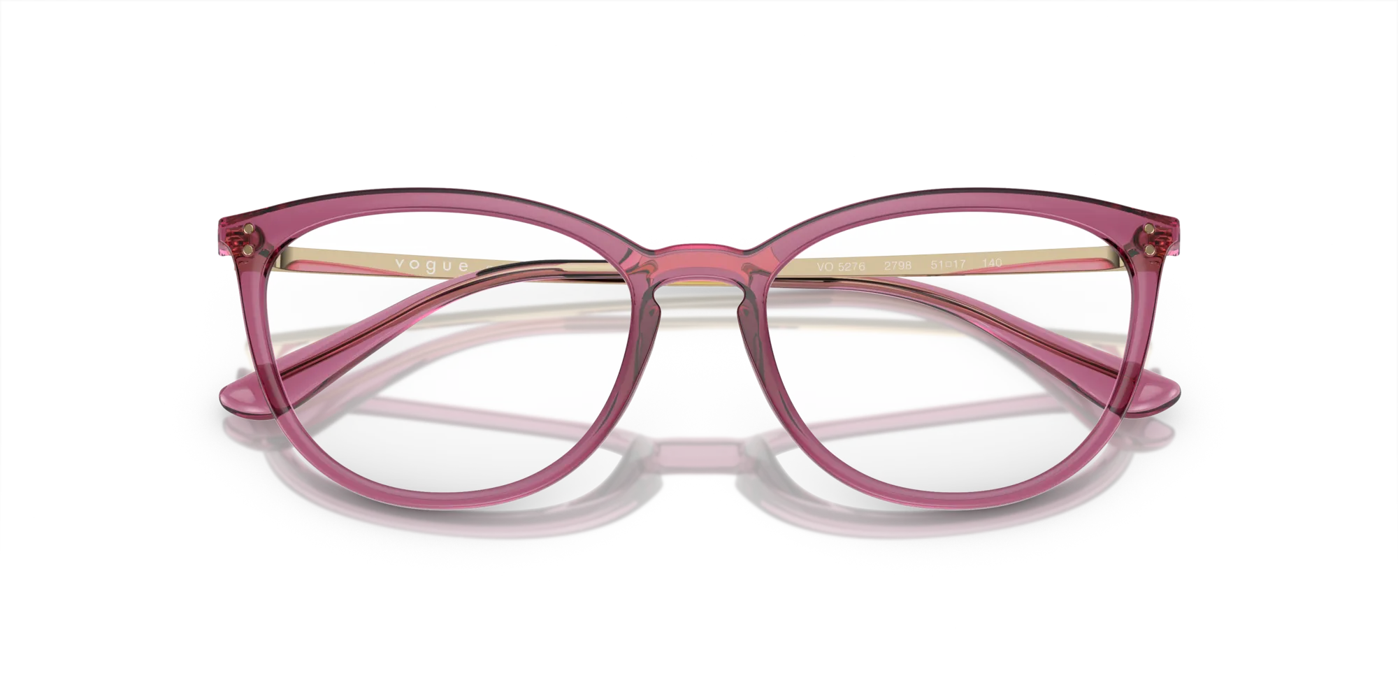 VOGUE EYEWEAR VO5276 2798 Montature da vista Iniettato Viola Cat Eye Normale - immagine 2