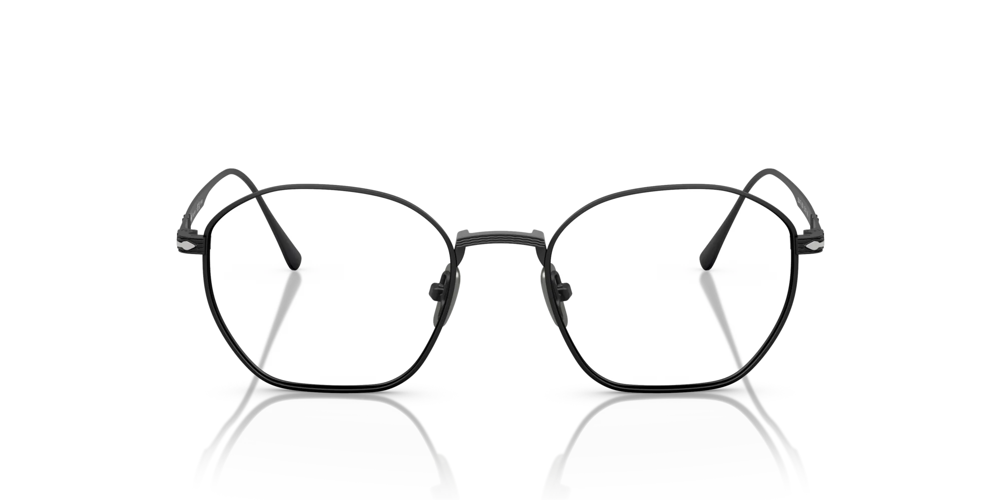 Persol PO5004VT 8004 Montature da vista Titanio Nero Trasparente Geometrica Normale - immagine 3