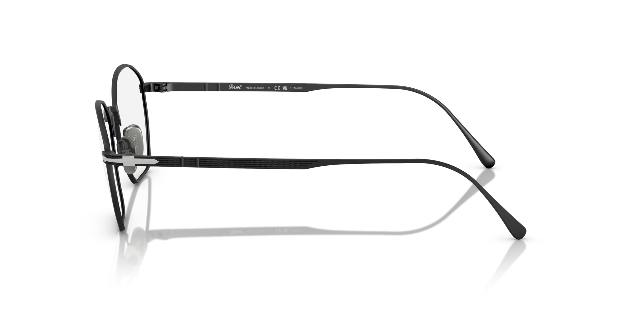 Persol PO5004VT 8004 Montature da vista Titanio Nero Trasparente Geometrica Normale - immagine 4