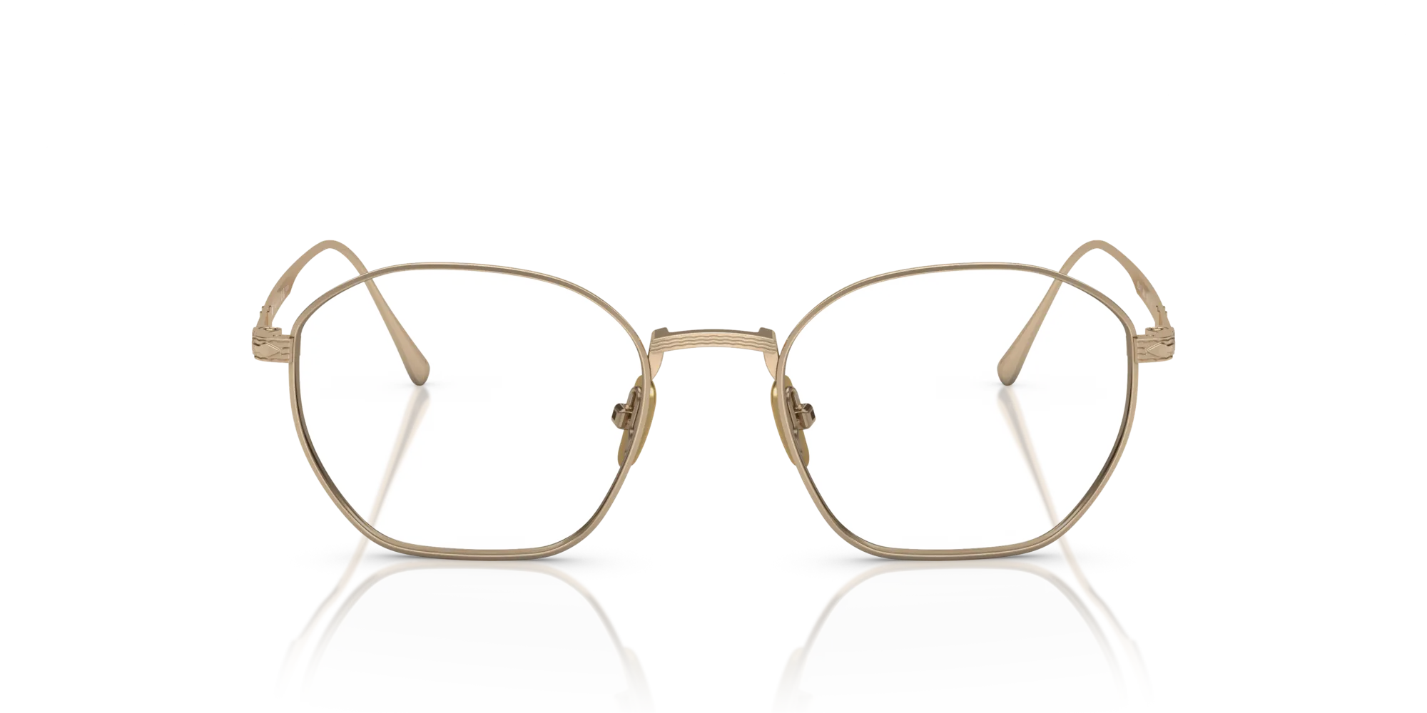 Persol PO5004VT 8000 Montature da vista Titanio Oro Geometrica - immagine 3