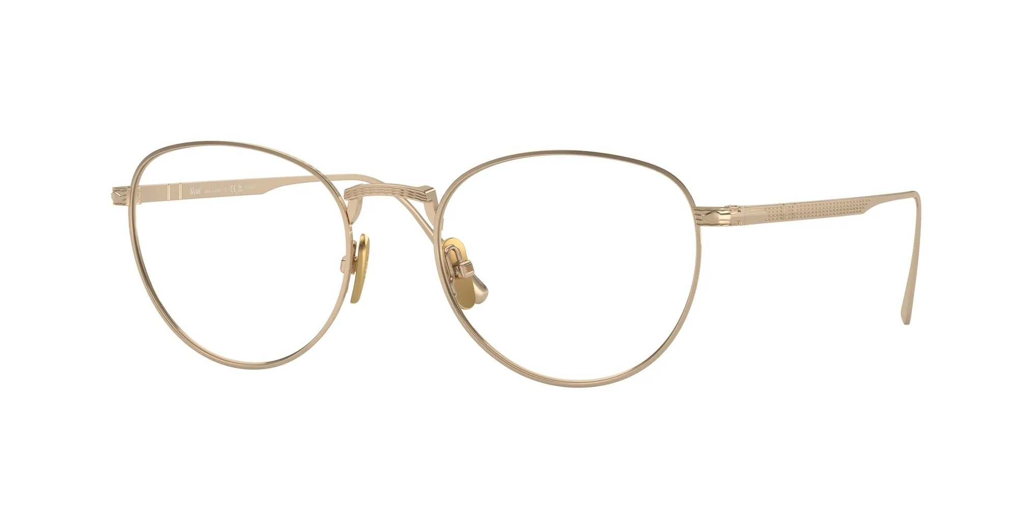 Persol PO5002VT 8000 Montature da vista Titanio Oro Trasparente Pantos Normale - immagine 1