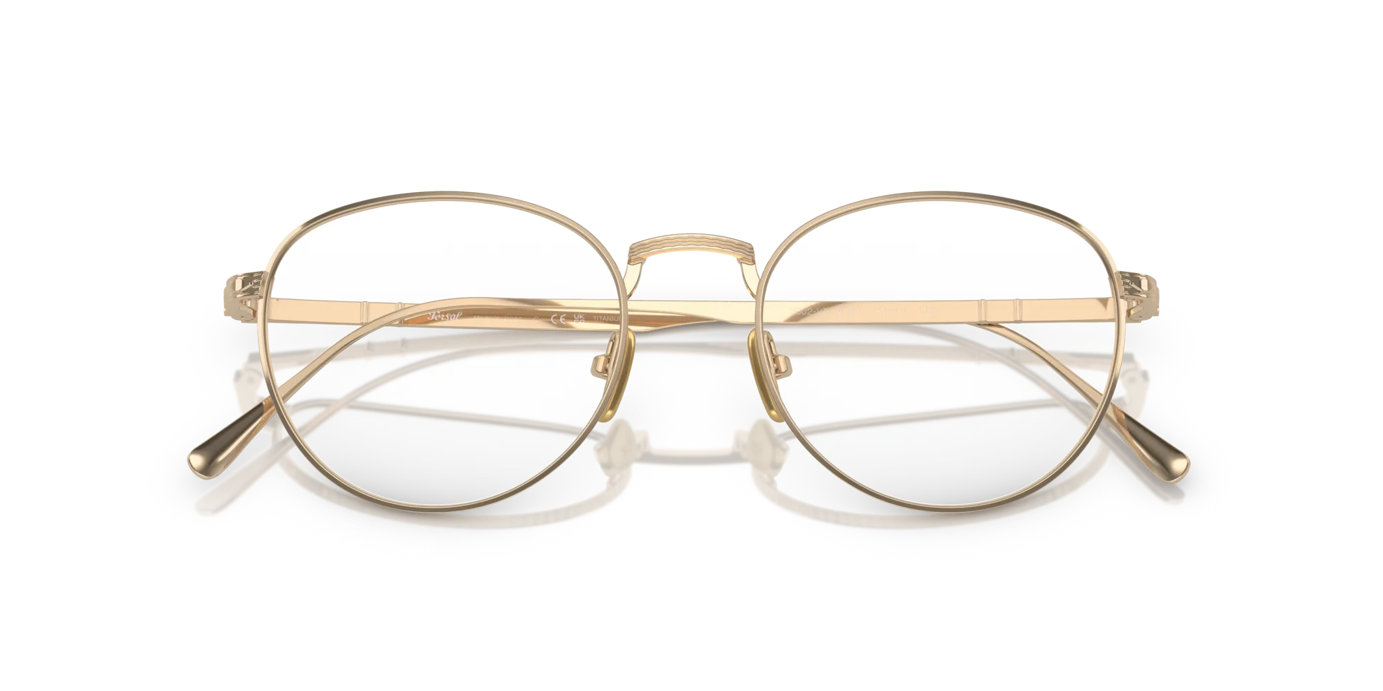 Persol PO5002VT 8000 Montature da vista Titanio Oro Trasparente Pantos Normale - immagine 2