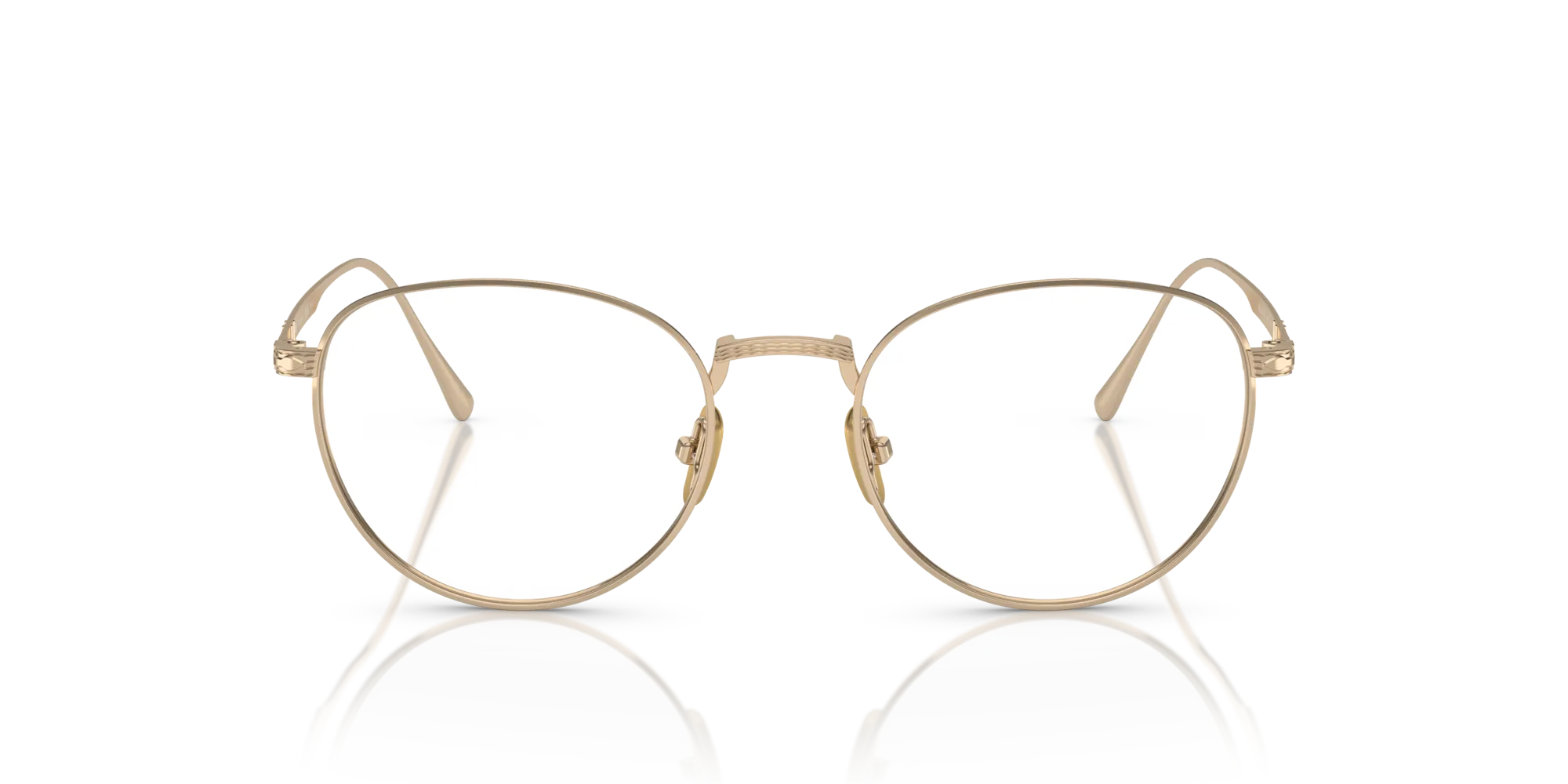 Persol PO5002VT 8000 Montature da vista Titanio Oro Trasparente Pantos Normale - immagine 3