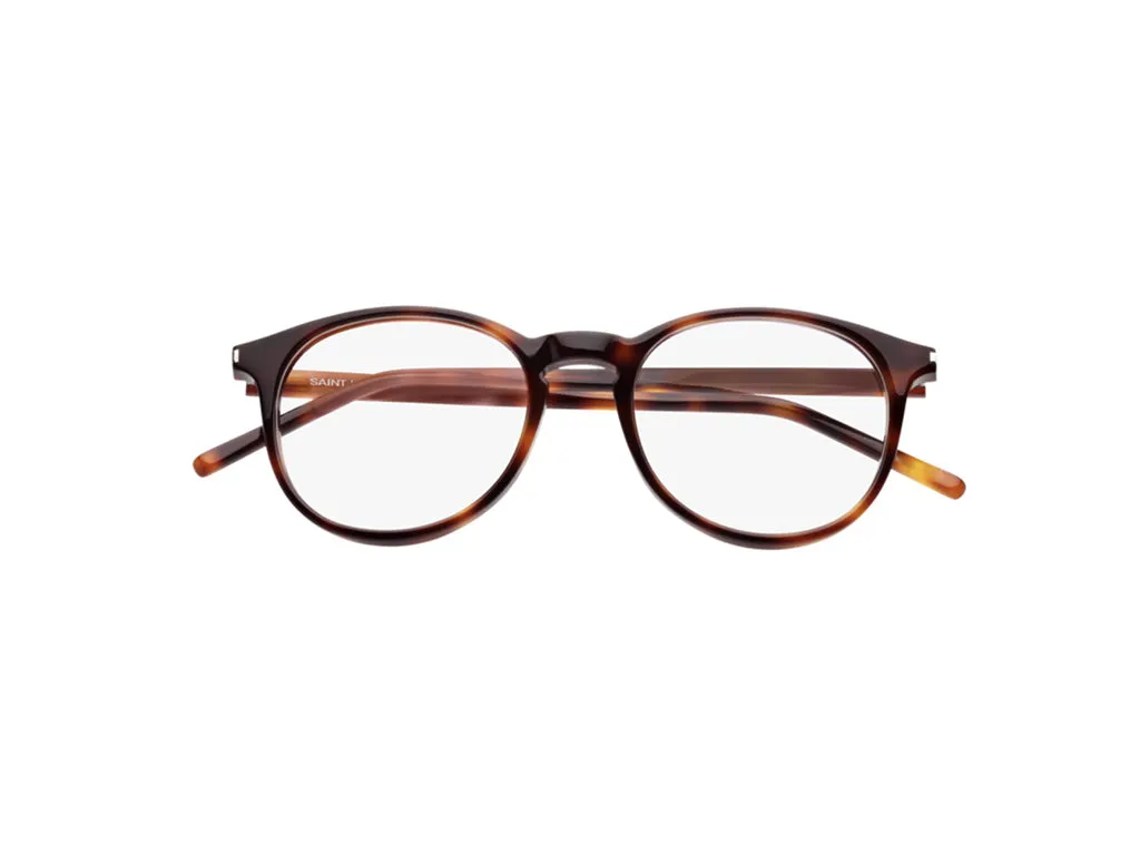 SAINT LAURENT SL 106 002 Montature da vista Acetato Havana Rotonda - immagine 2