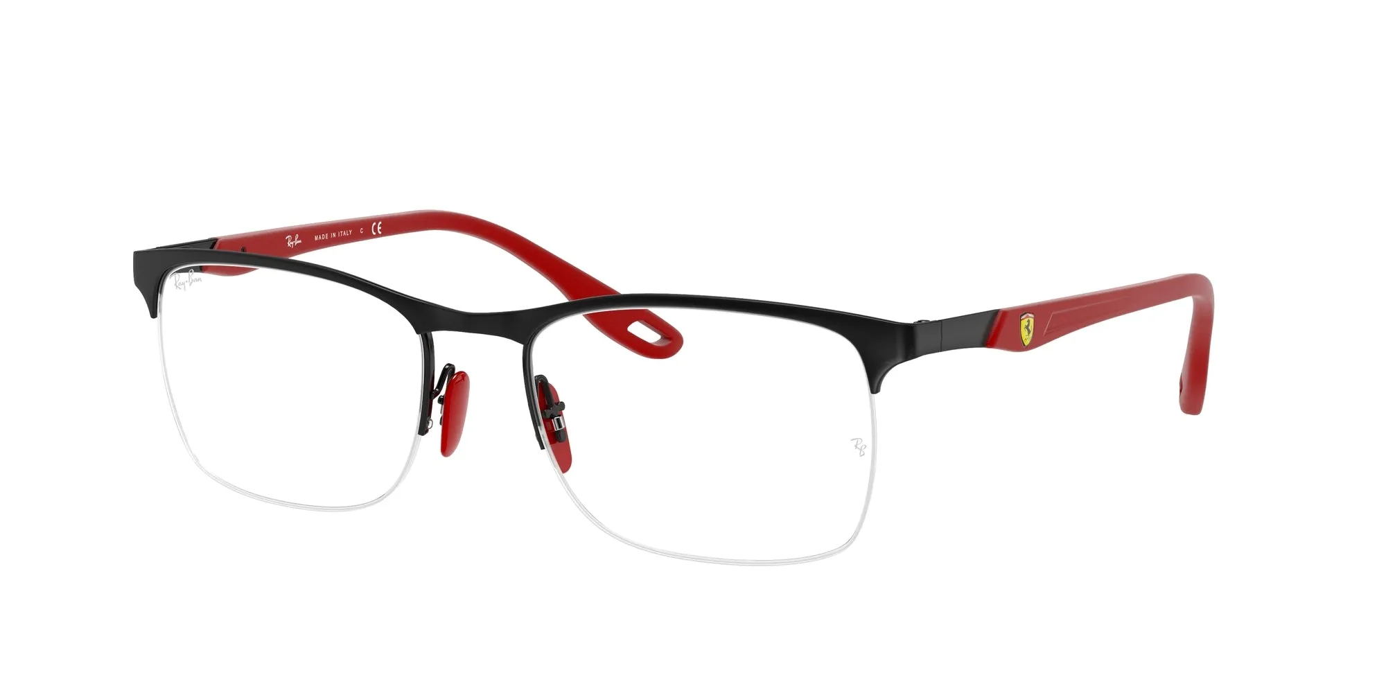 Ray - Ban RX8416M SCUDERIA FERRARI COLLECTION F041 Montature da vista Metallo Nero Trasparente Squadrata Normale - immagine 1