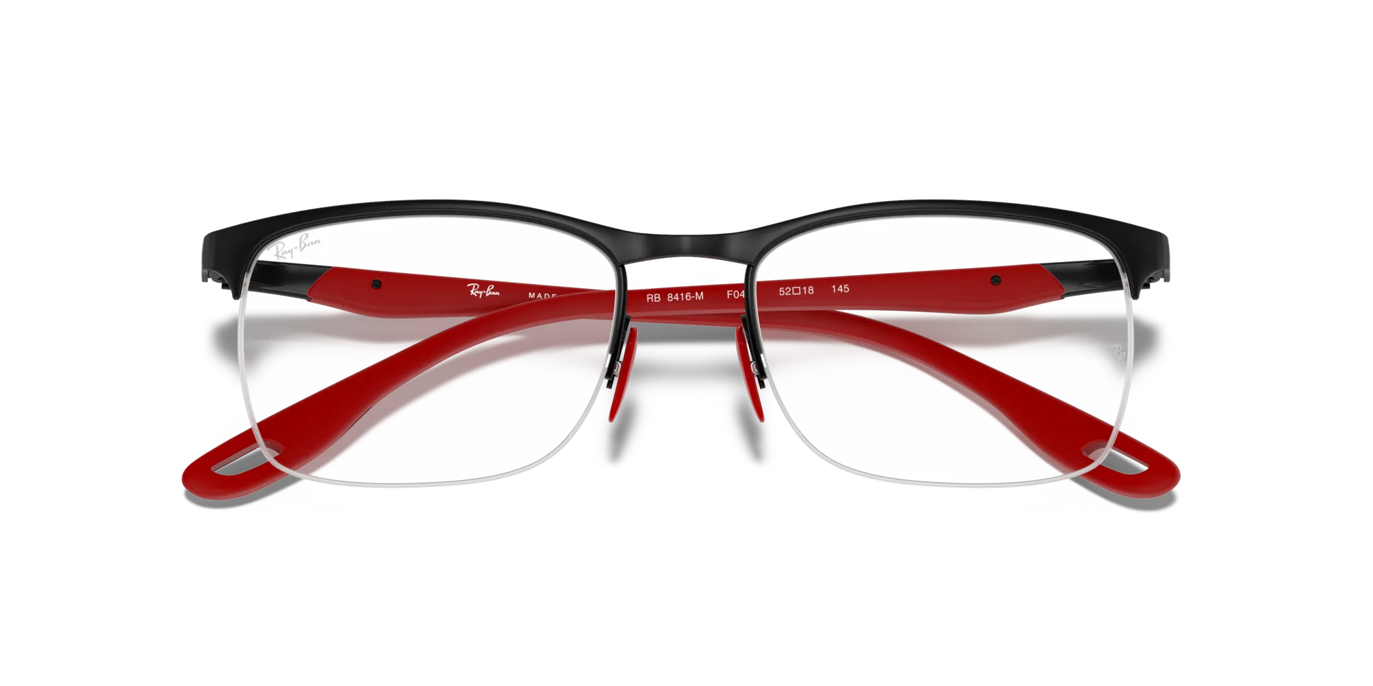 Ray - Ban RX8416M SCUDERIA FERRARI COLLECTION F041 Montature da vista Metallo Nero Trasparente Squadrata Normale - immagine 2