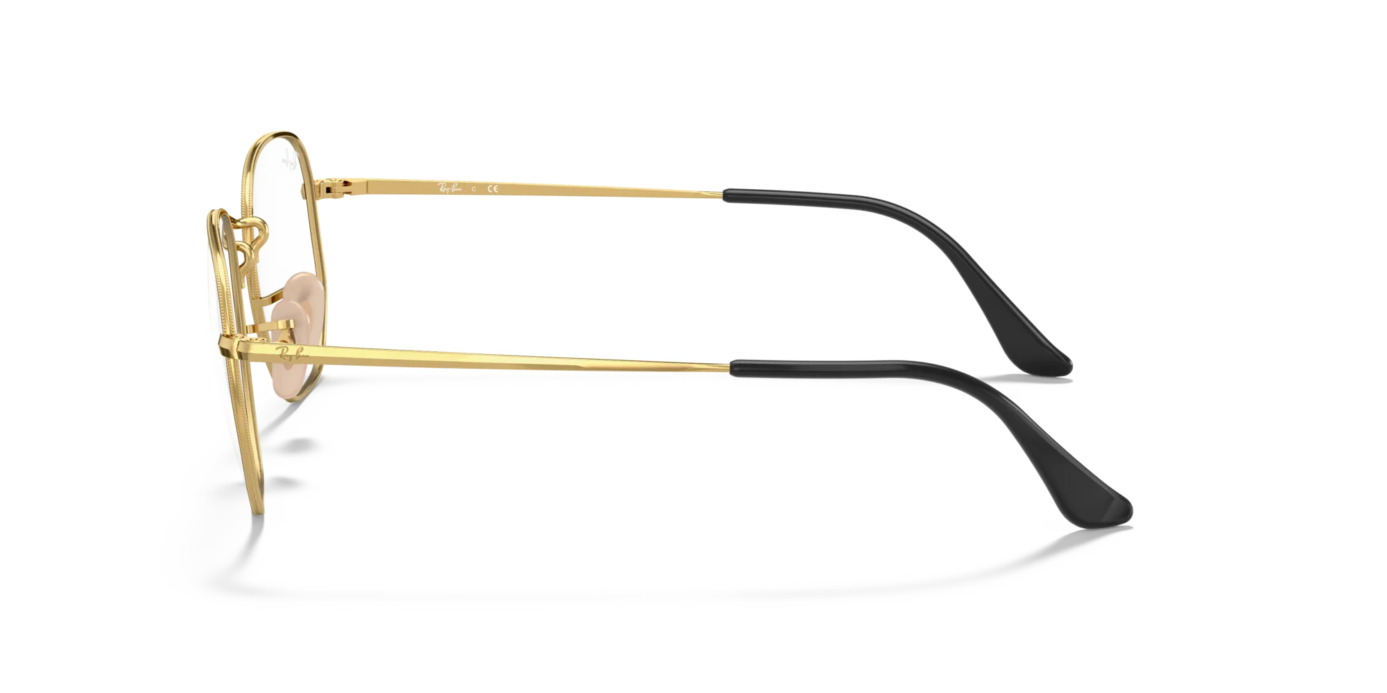 Ray - Ban RX6448 HEXAGONAL 2991 Montature da vista Metallo Nero Trasparente Geometrica Normale - immagine 4