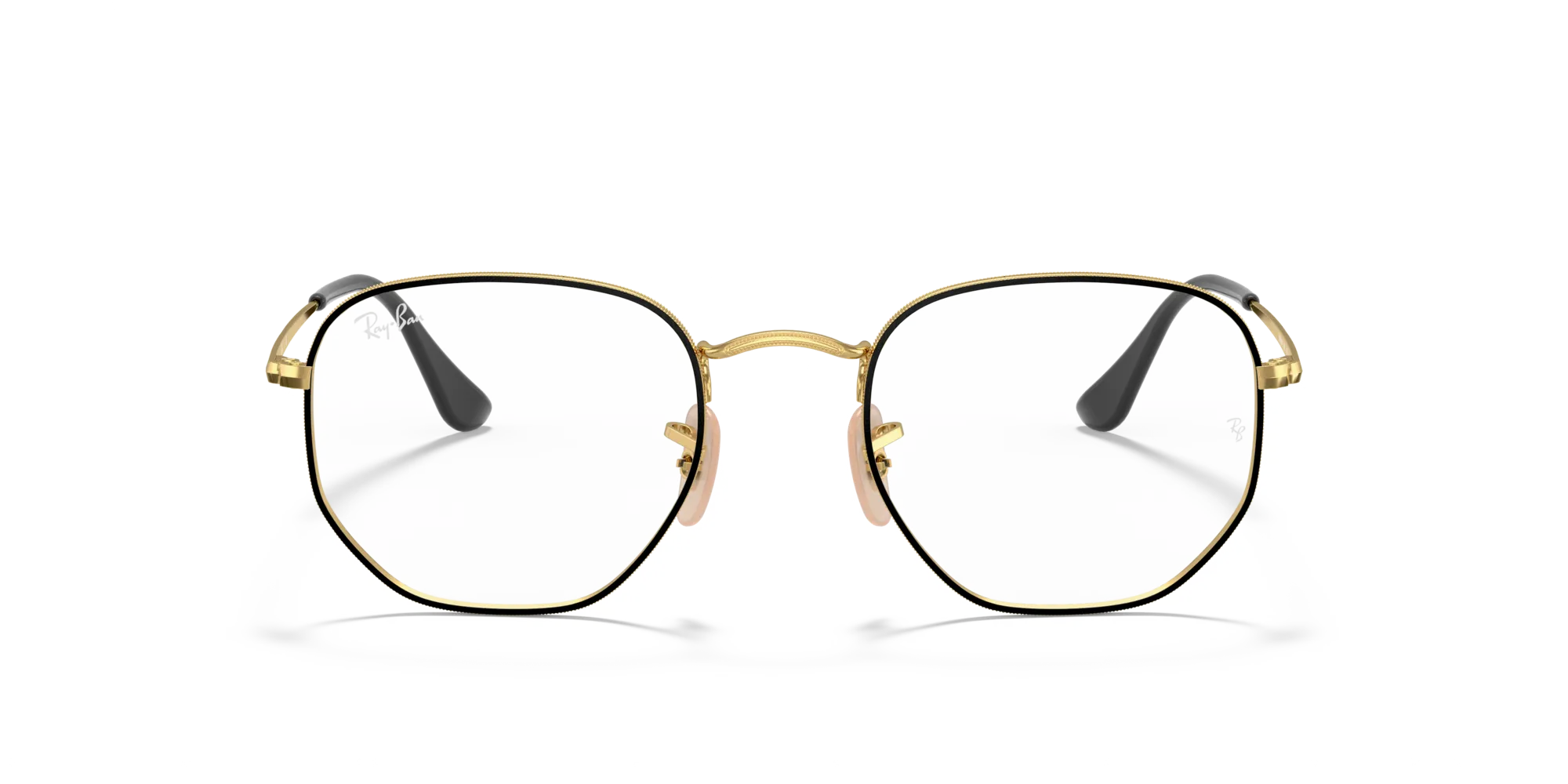 Ray - Ban RX6448 HEXAGONAL 2991 Montature da vista Metallo Nero Trasparente Geometrica Normale - immagine 3