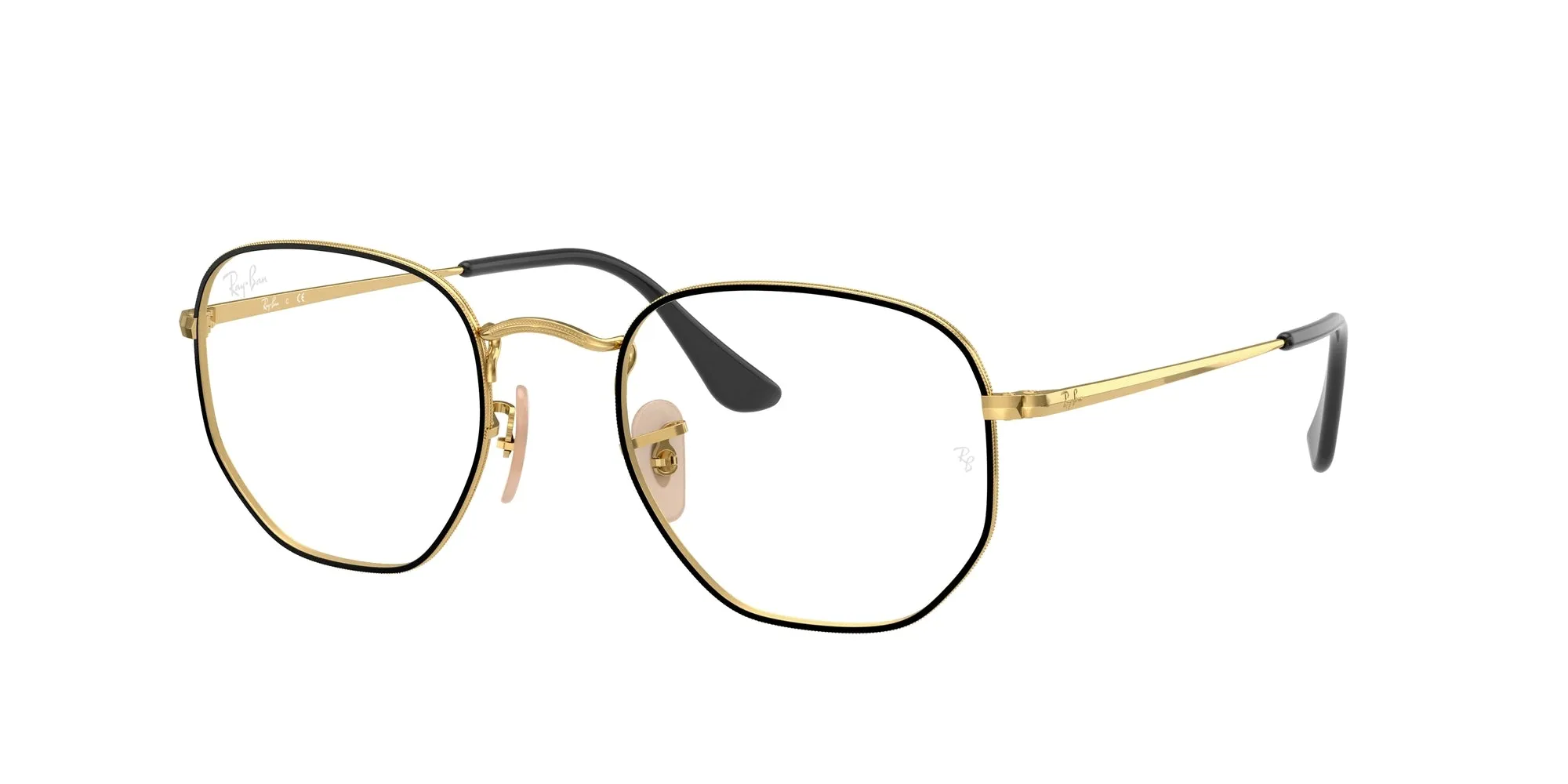 Ray - Ban RX6448 HEXAGONAL 2991 Montature da vista Metallo Nero Trasparente Geometrica Normale - immagine 1