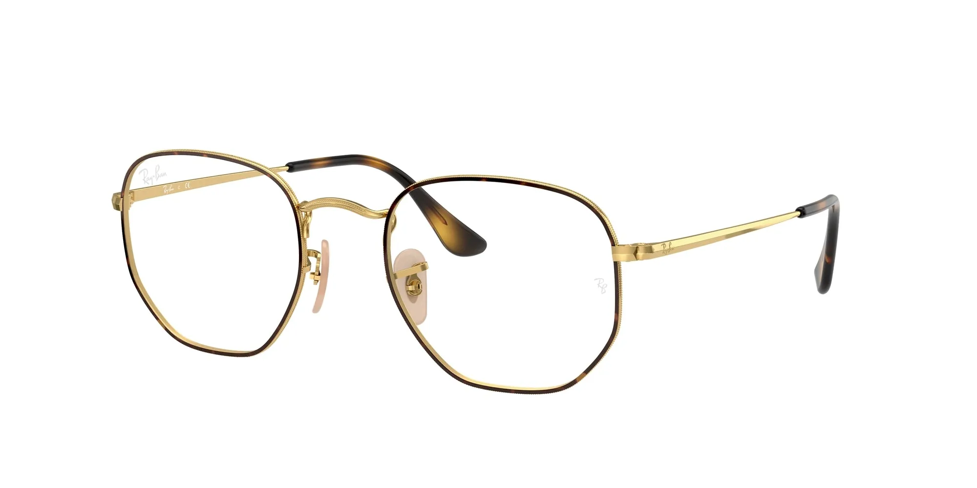 Ray - Ban RX6448 HEXAGONAL 2945 Montature da vista Metallo Tartaruga Trasparente Geometrica Normale - immagine 1