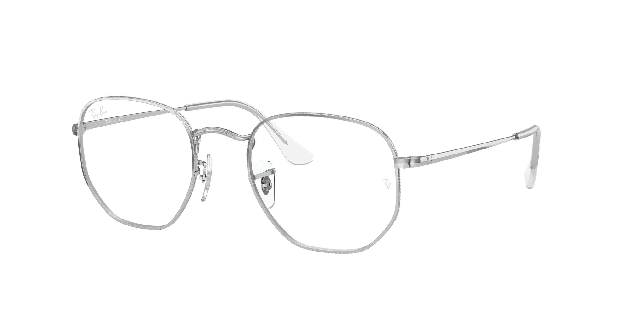 Ray - Ban RX6448 HEXAGONAL 2501 Montature da vista Metallo Argento Trasparente Geometrica Normale - immagine 1