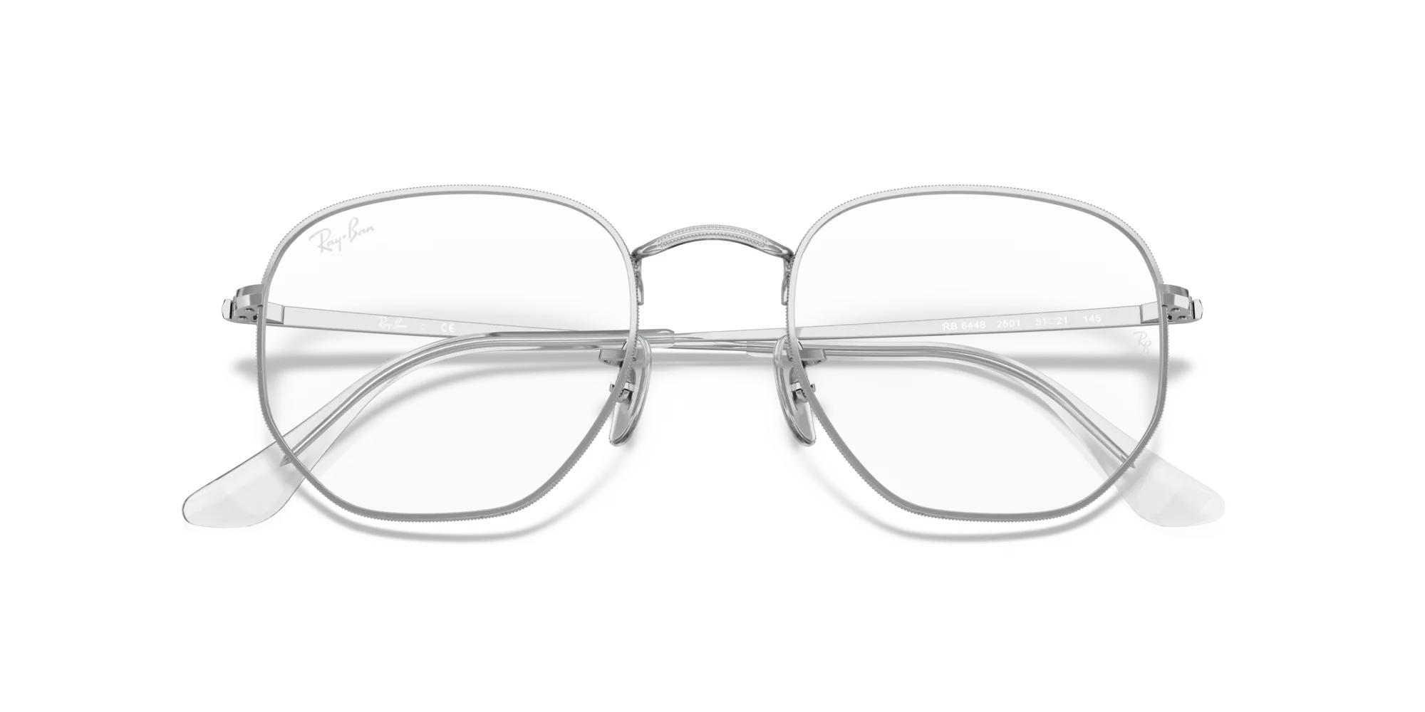 Ray - Ban RX6448 HEXAGONAL 2501 Montature da vista Metallo Argento Trasparente Geometrica Normale - immagine 2
