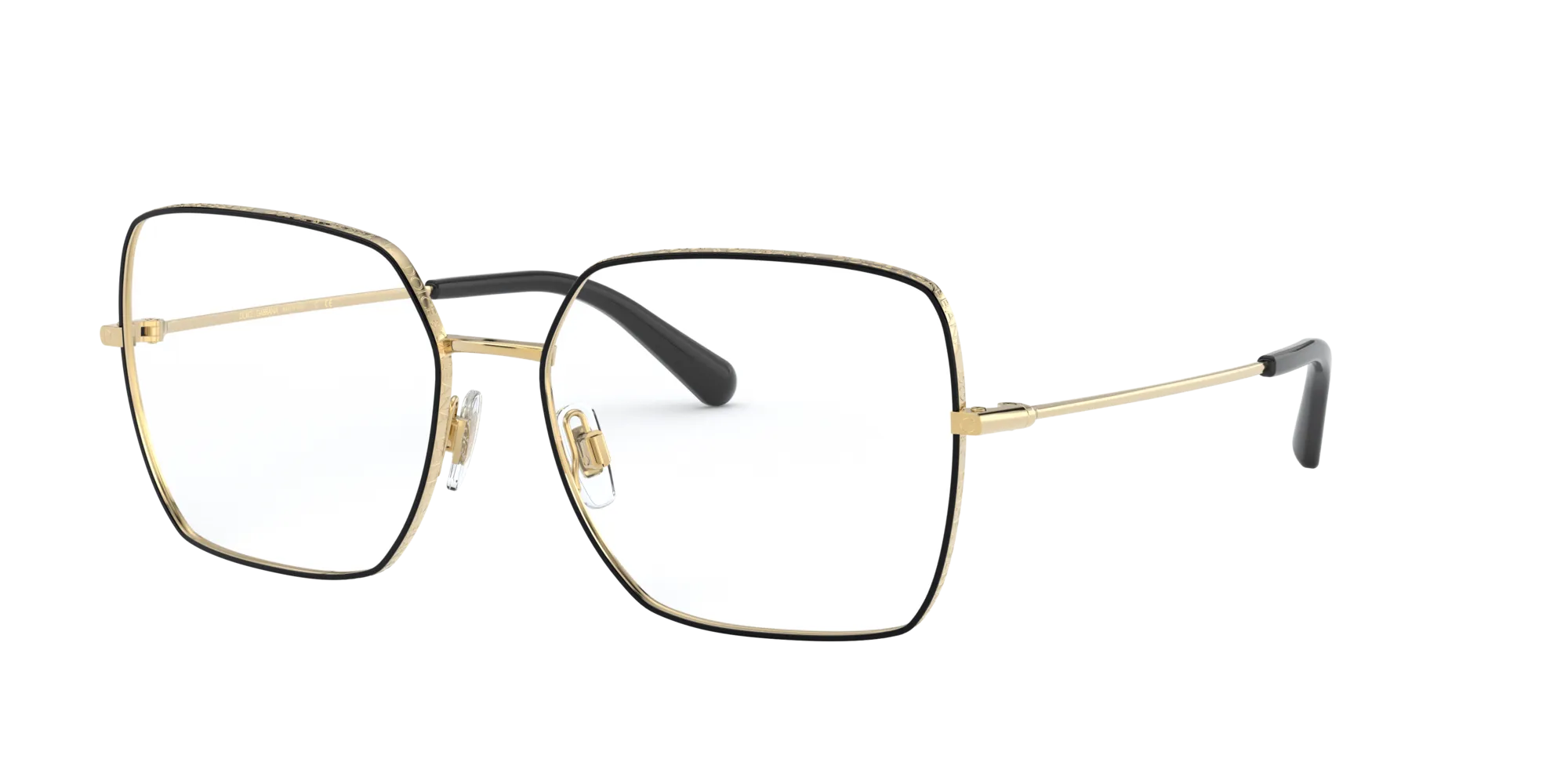 Dolce & Gabbana DG1323 1334 GOLD/BLACK Montature da vista Metallo Oro Squadrata - immagine 1