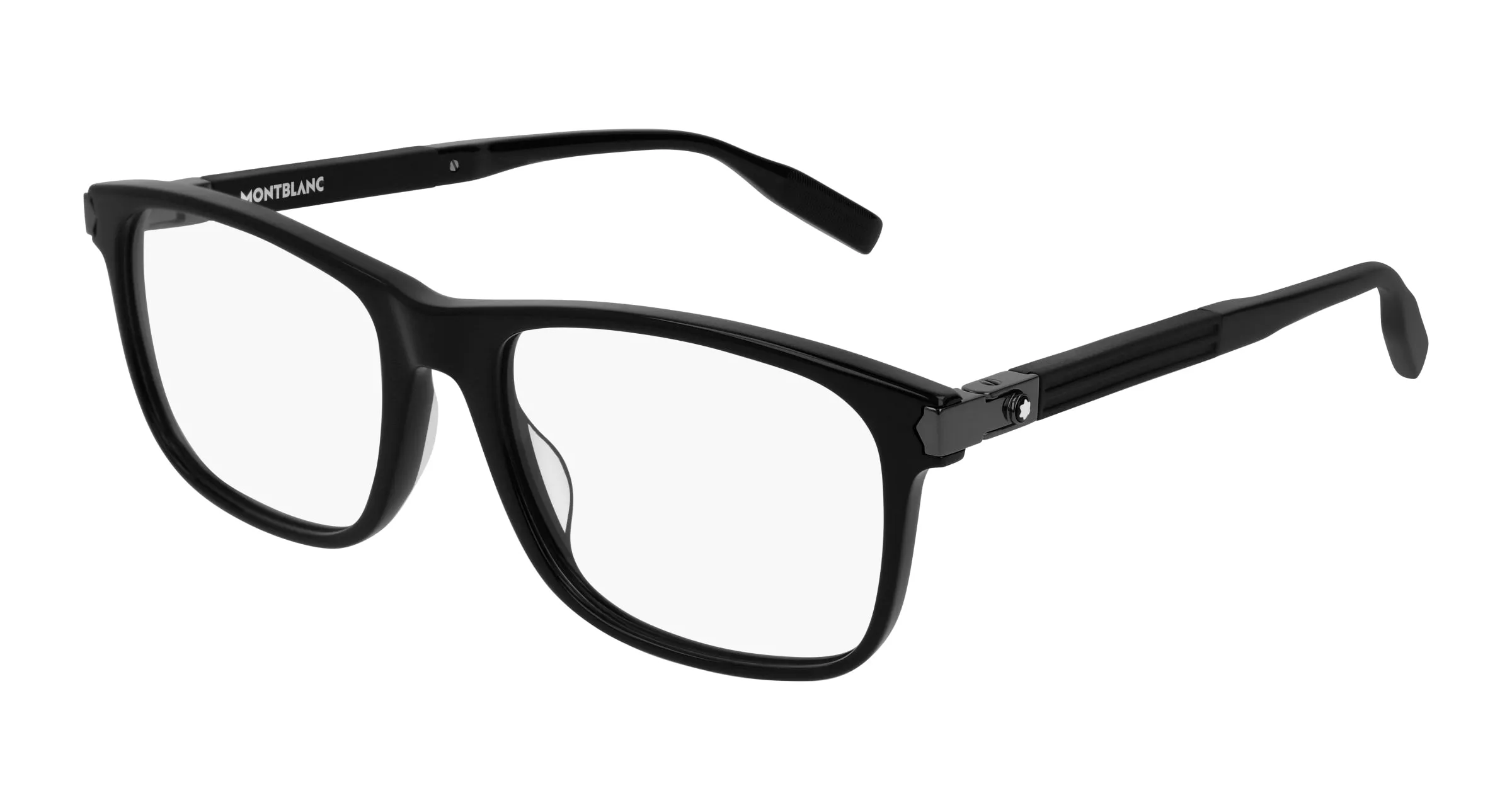 Montblanc MB0035O 005 Montature da vista Acetato Nero Trasparente Squadrata - immagine 1