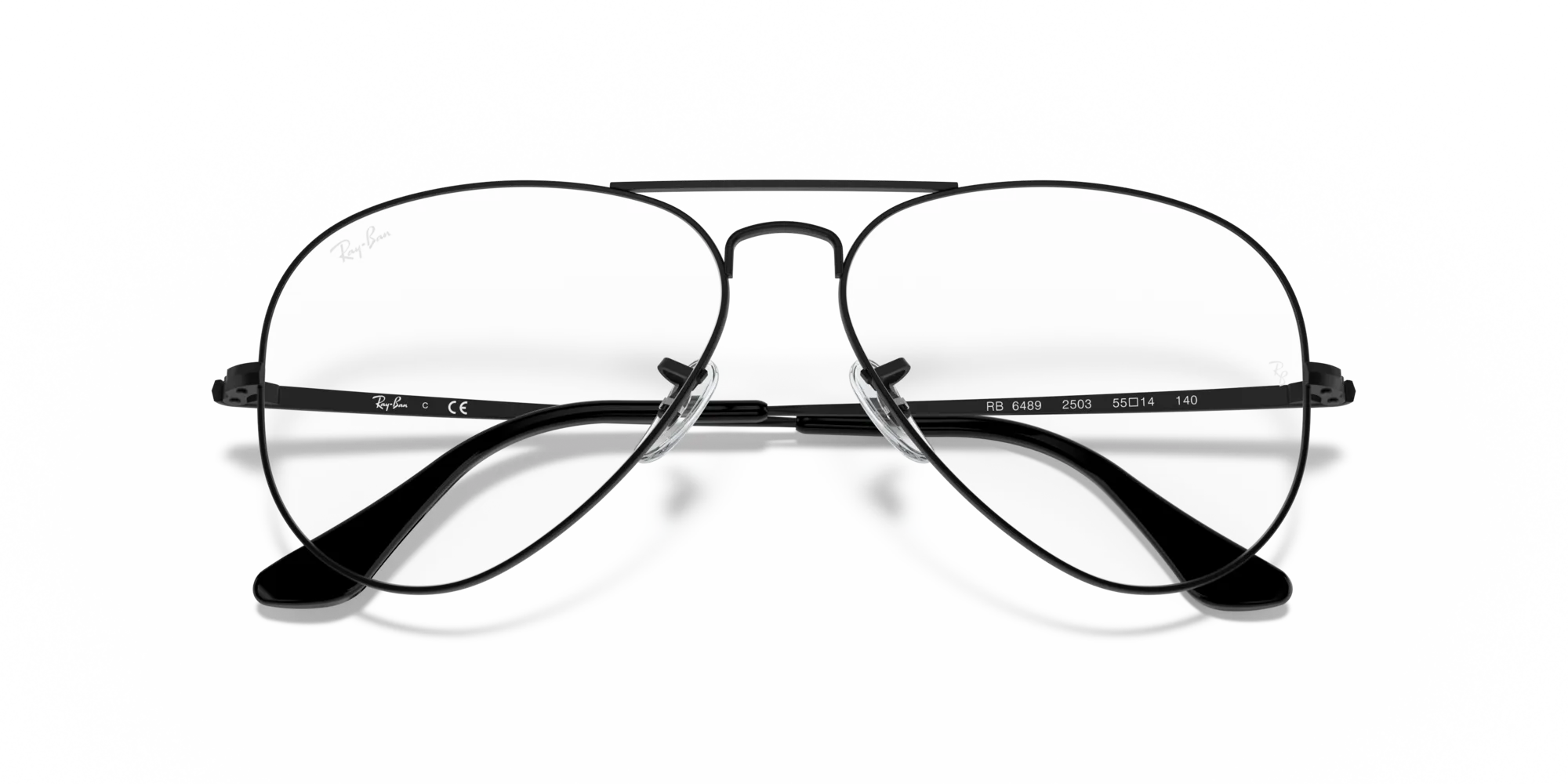 Ray - Ban RX6489 AVIATOR 2503 Montature da vista Metallo Nero Trasparente Pilot Normale - immagine 2