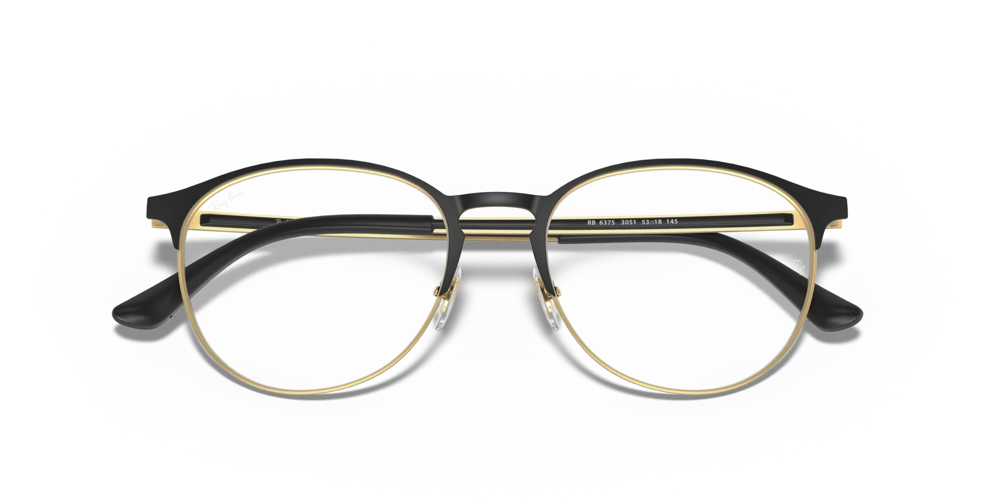 Ray - Ban RX6375 3051 Montature da vista Metallo Nero Trasparente Pantos Normale - immagine 2