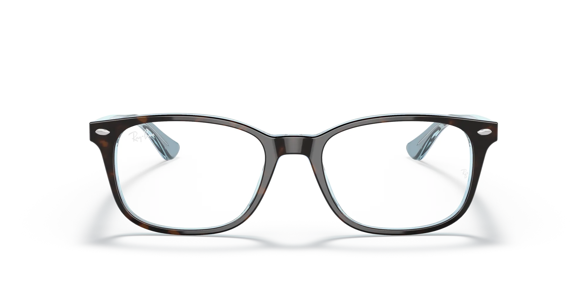 Ray - Ban RX5375 5883 Montature da vista Acetato Marrone Trasparente Squadrata Normale - immagine 3