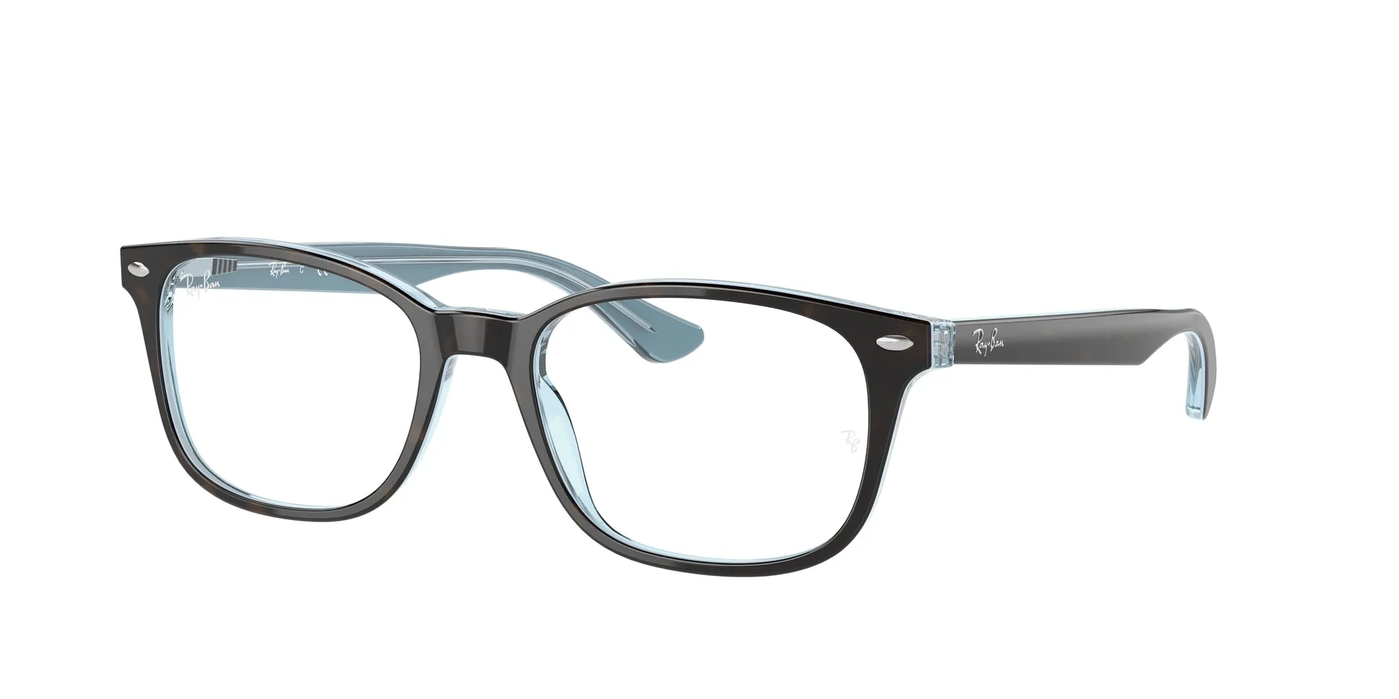 Ray - Ban RX5375 5883 Montature da vista Acetato Marrone Trasparente Squadrata Normale - immagine 1