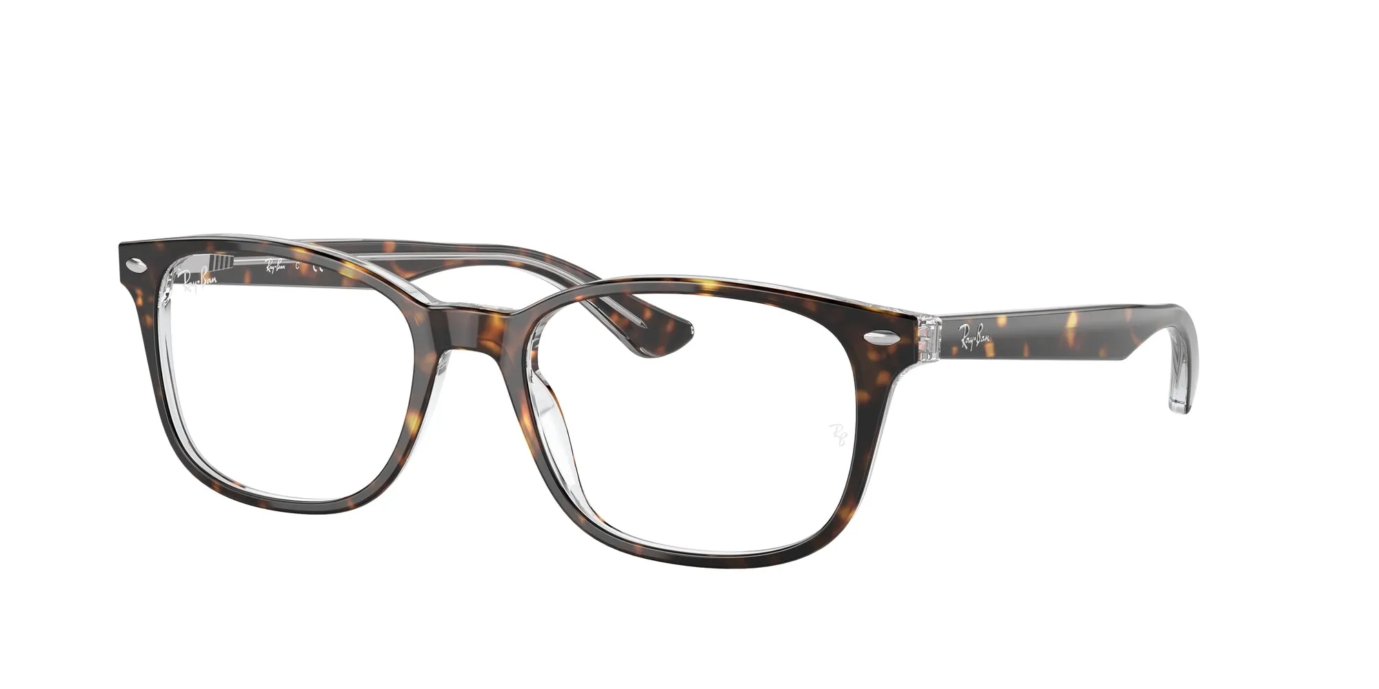 Ray - Ban RX5375 5082 Montature da vista Acetato Marrone Trasparente Squadrata Normale - immagine 1