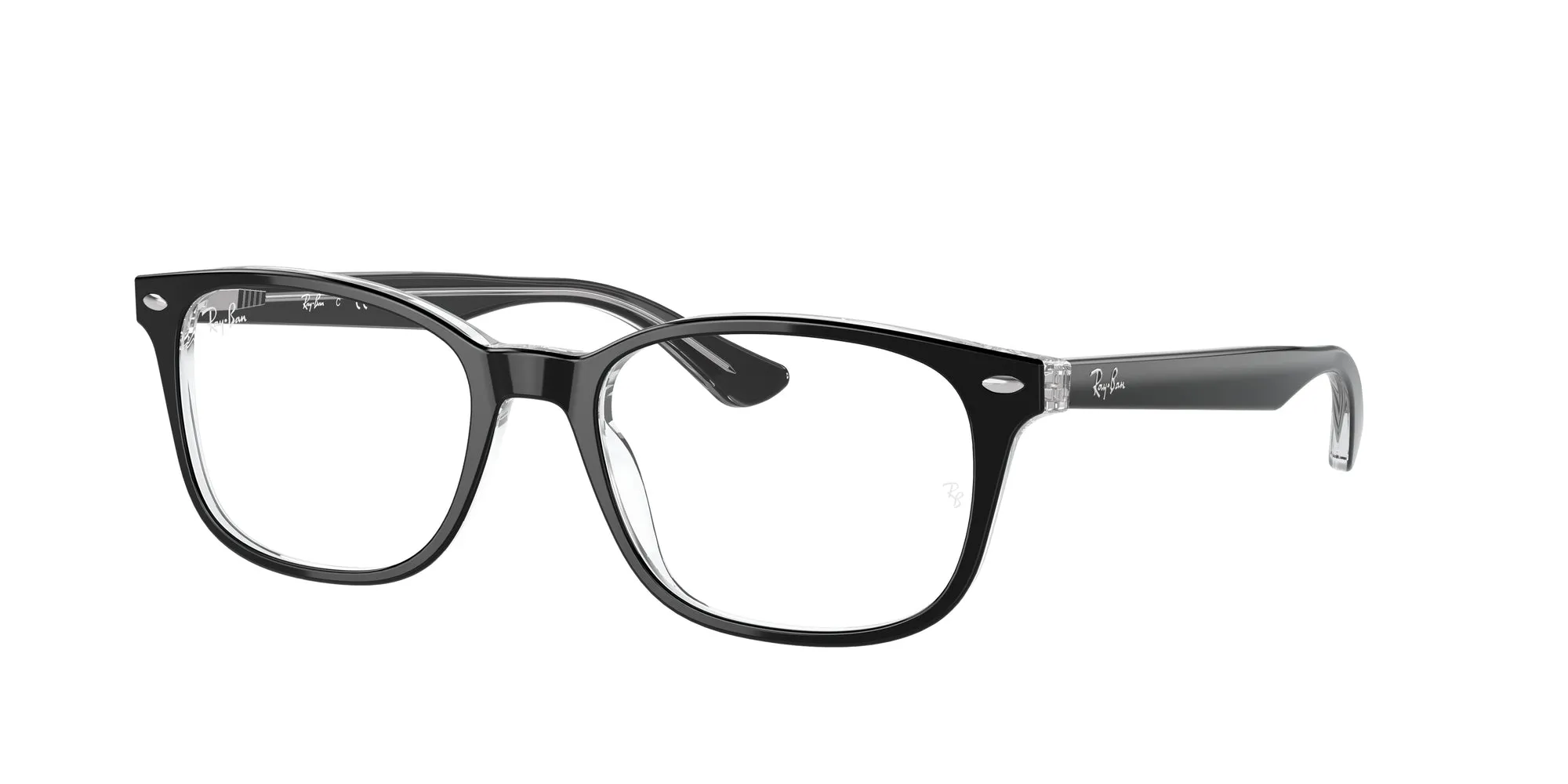 Ray - Ban RX5375 2034 Montature da vista Acetato Nero Trasparente Squadrata Normale - immagine 1