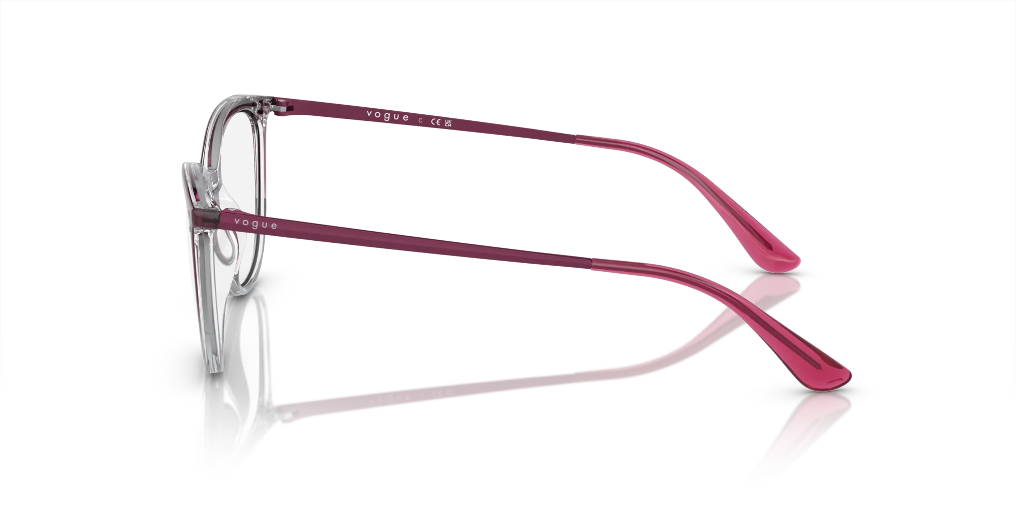 VOGUE EYEWEAR VO5276 2737 Montature da vista Iniettato Viola Cat Eye Normale - immagine 4