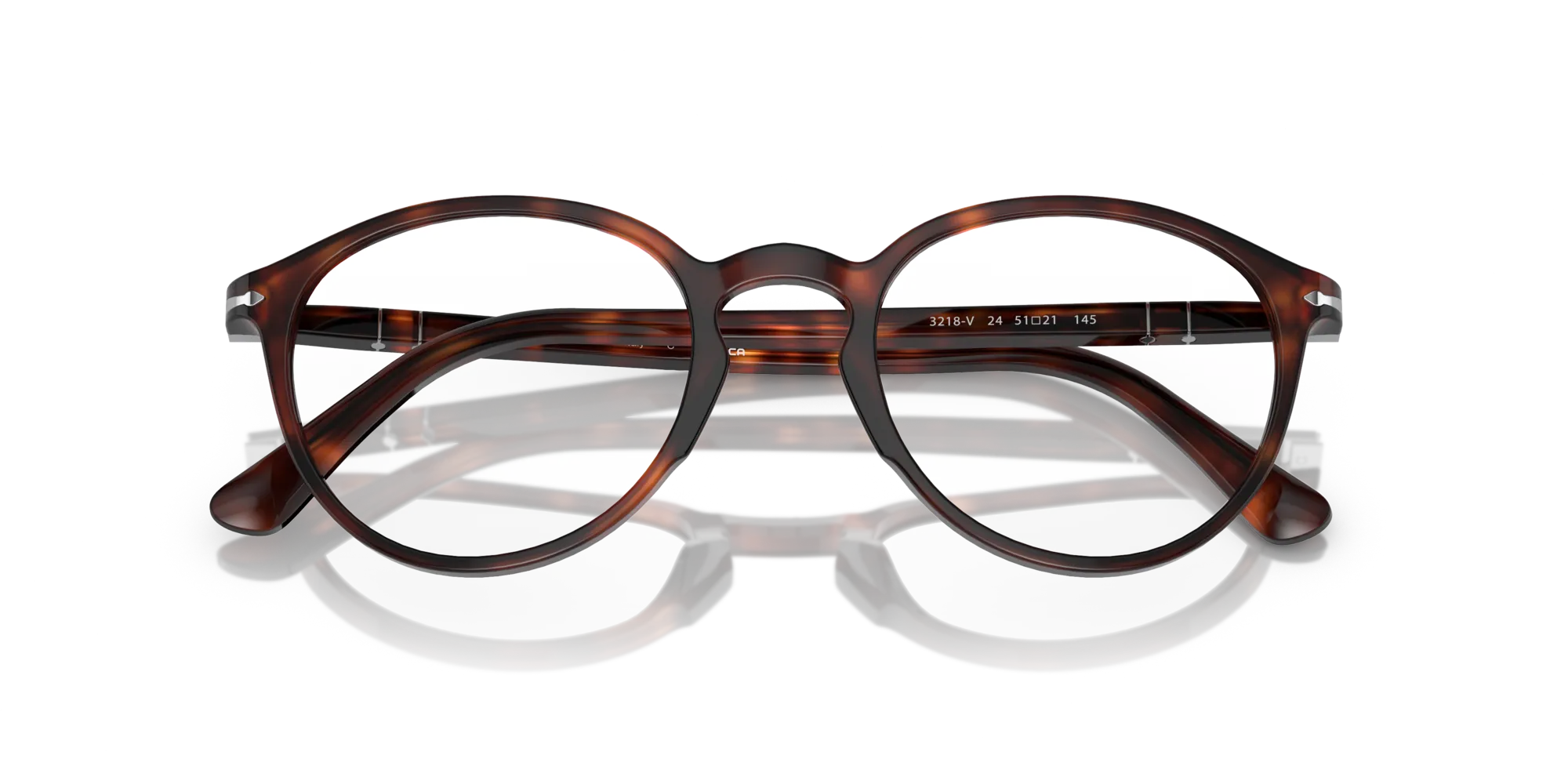 Persol PO3218V 24 Montature da vista Acetato Tartaruga Trasparente Pantos Normale - immagine 2