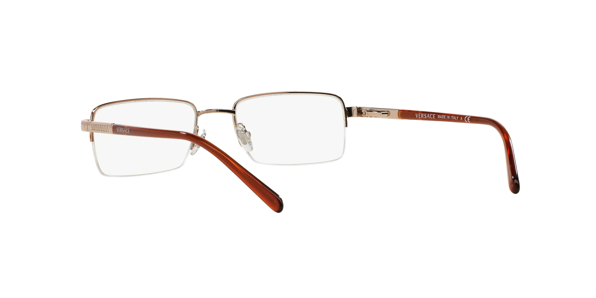 Versace VE1066 1053 Montature da vista Acciaio Marrone Squadrata Normale - immagine 4
