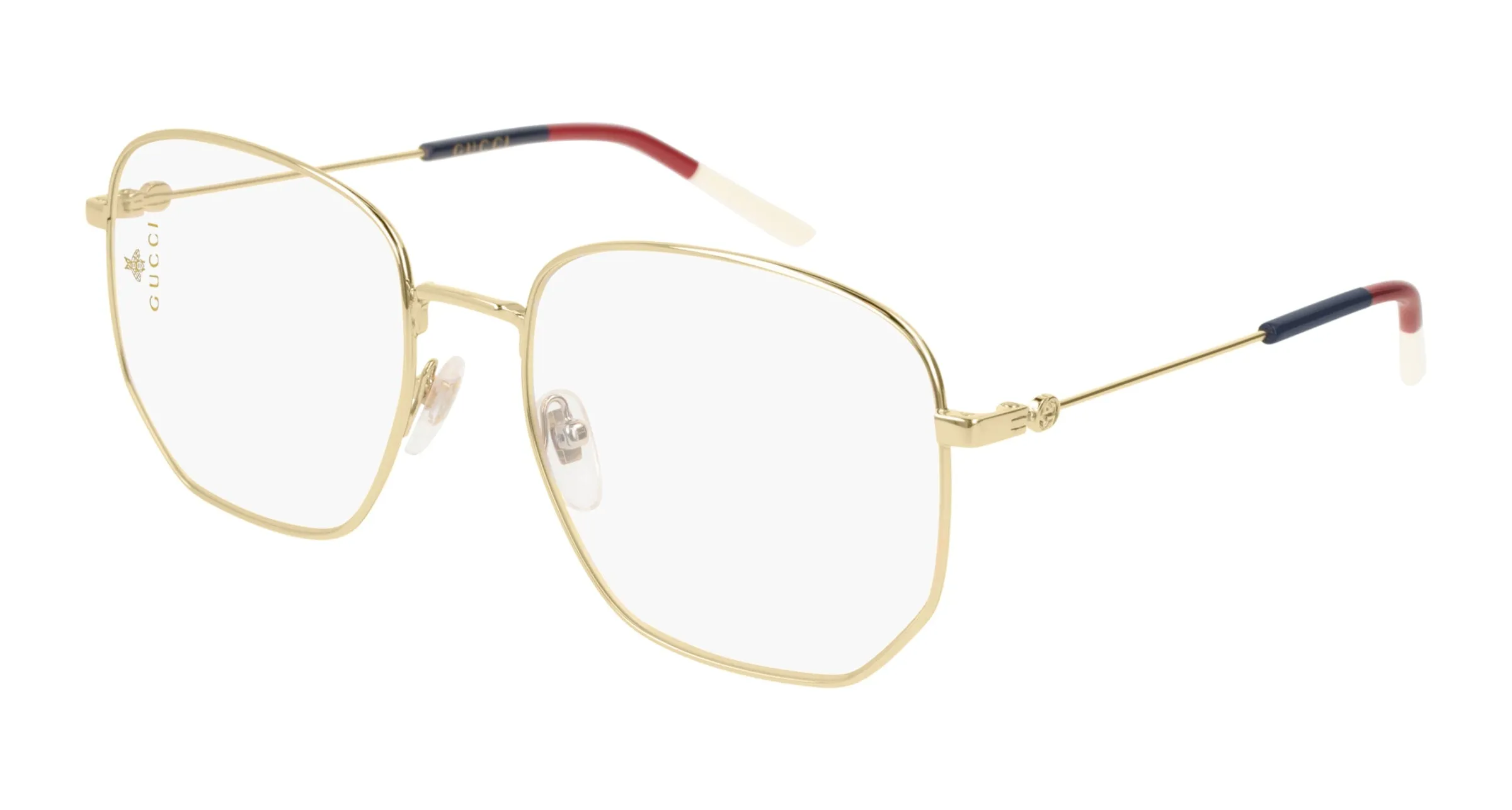 Gucci GG0396O 002 Montature da vista Metallo Oro Trasparente Squadrata - immagine 1