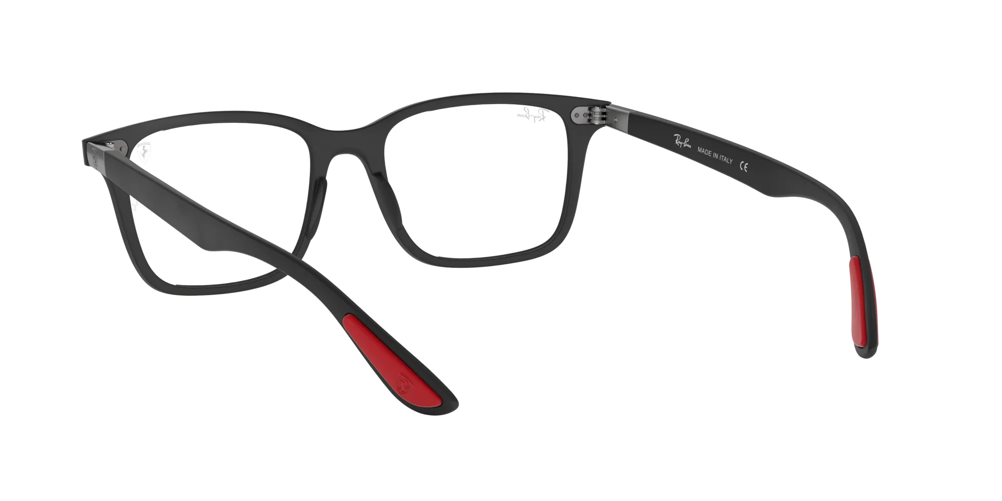 Ray - Ban RX7144M SCUDERIA FERRARI COLLECTION F602 Montature da vista Peek Nero Trasparente Squadrata Normale - immagine 4