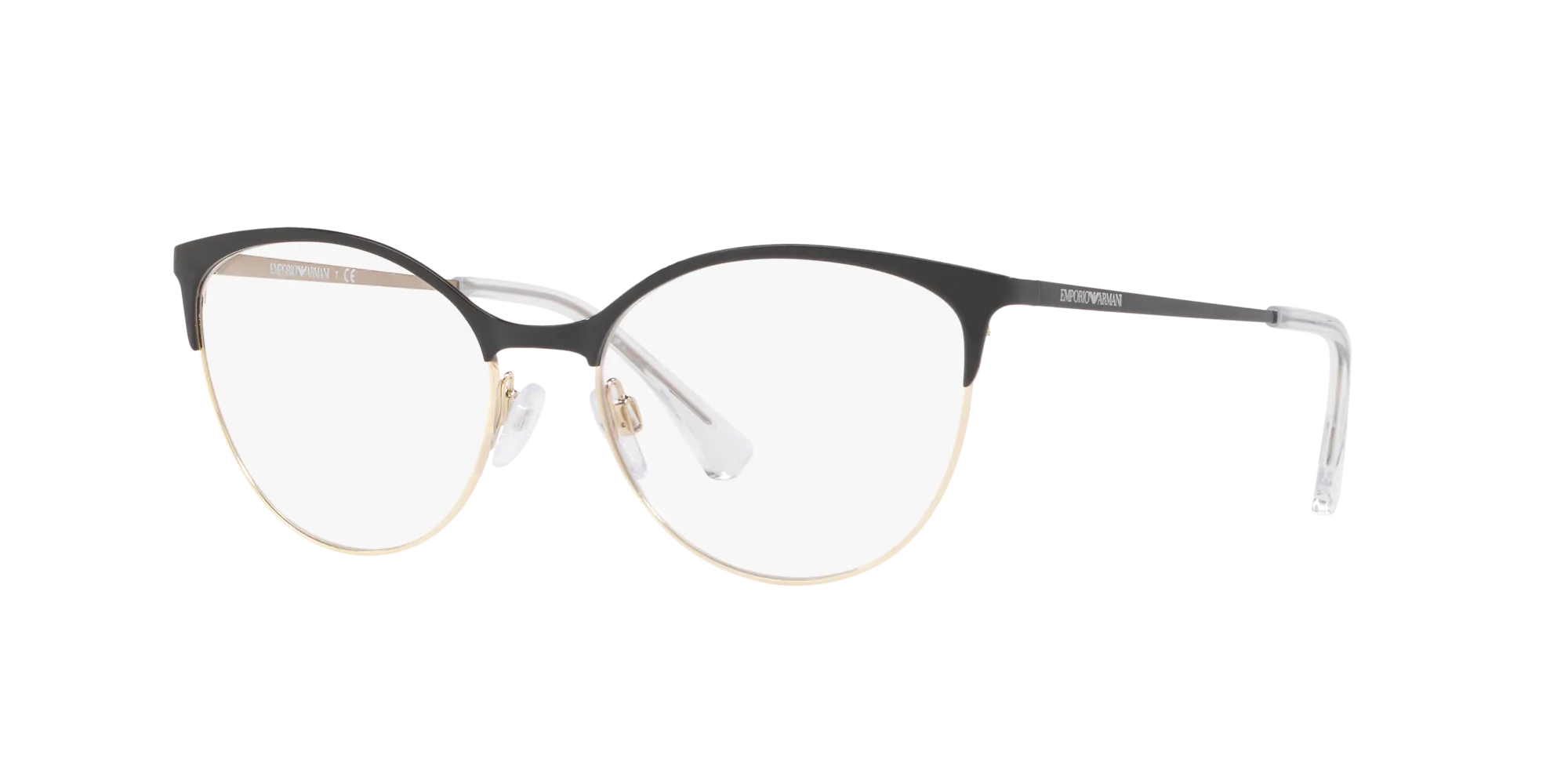 Emporio Armani EA1087 3014 Montature da vista Metallo Nero Cat Eye Normale - immagine 1