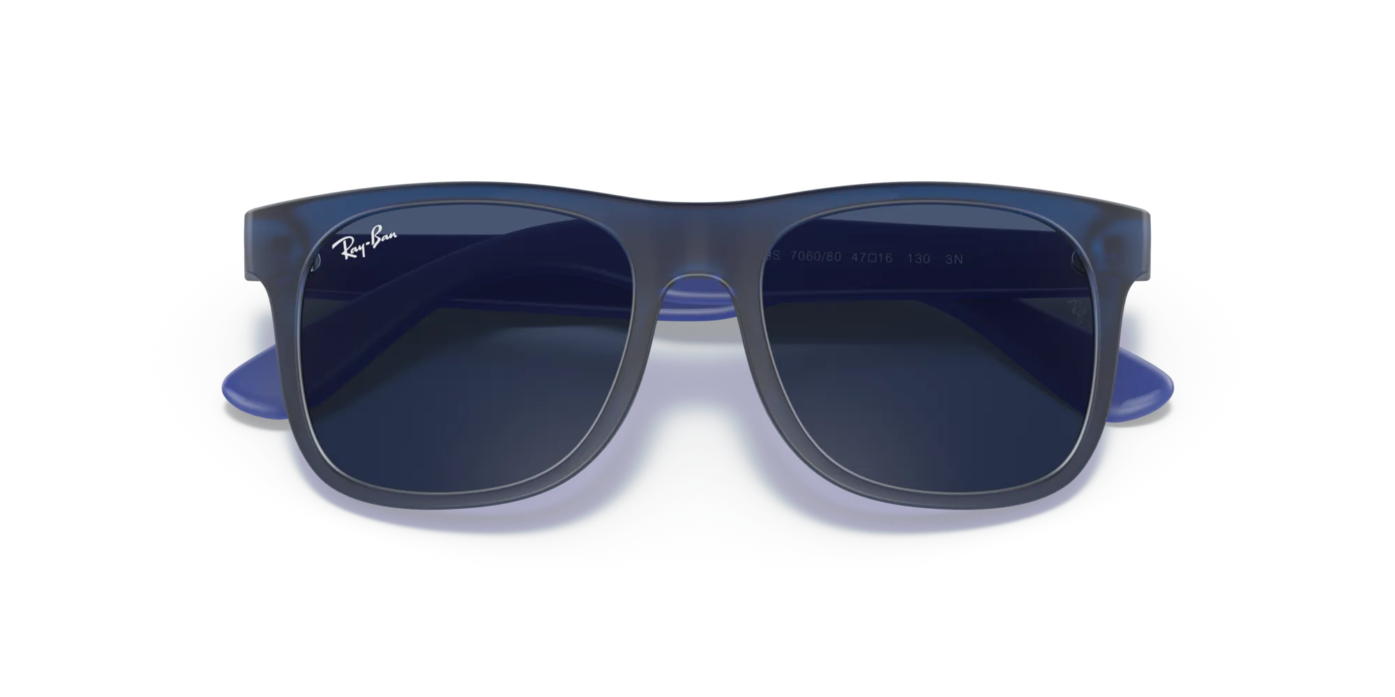 Ray - Ban RJ9069S JUNIOR JUSTIN 706080 Occhiali da sole bambino Iniettato Blu Blu Squadrata Normale - immagine 2