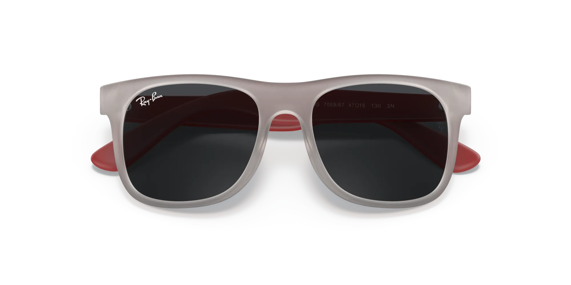 Ray - Ban RJ9069S JUNIOR JUSTIN 705987 Occhiali da sole bambino Iniettato Grigio Grigio Squadrata Normale - immagine 2