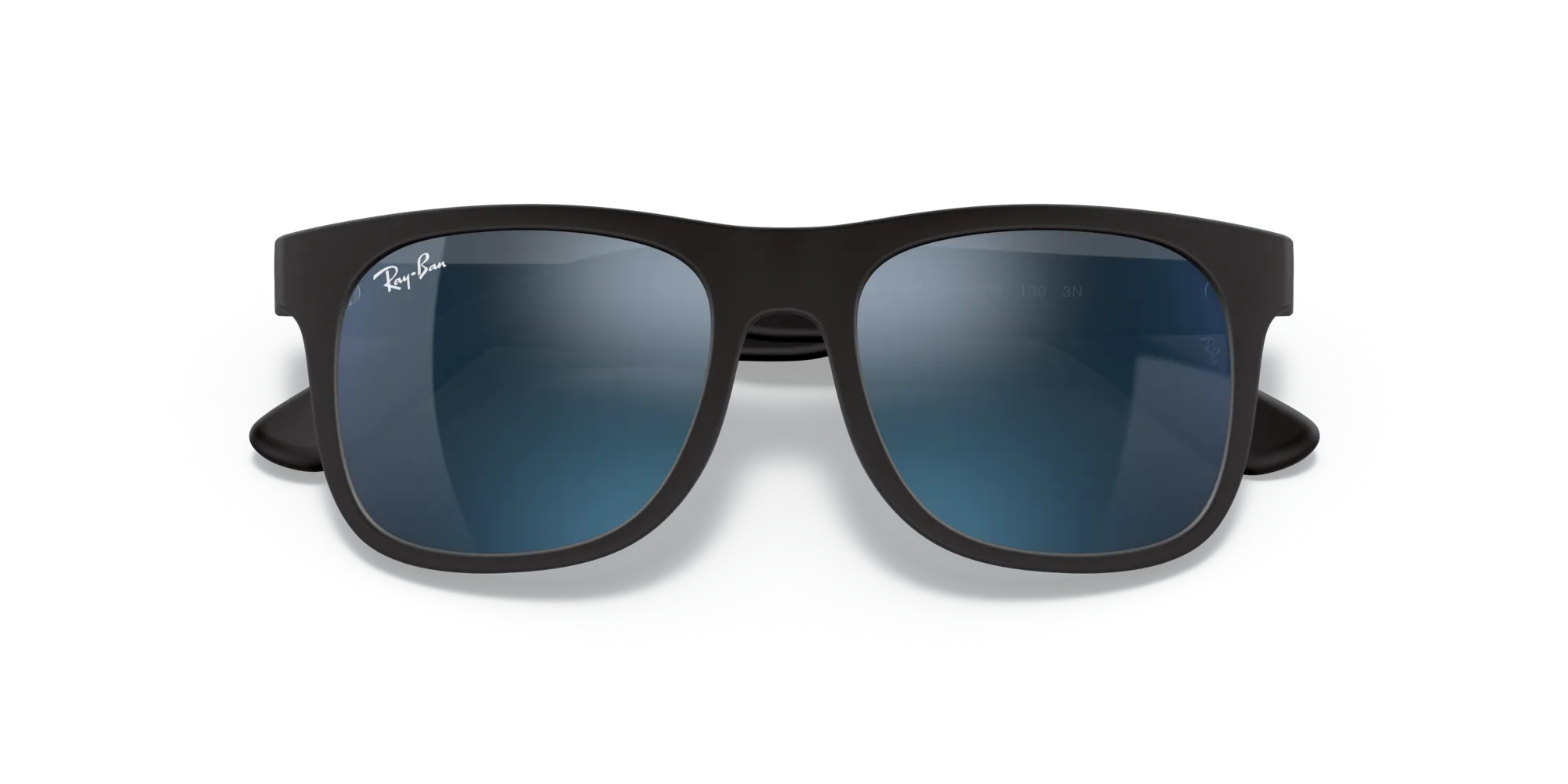 Ray - Ban RJ9069S JUNIOR JUSTIN 702855 Occhiali da sole bambino Iniettato Nero Blu Squadrata Specchiate Specchiato - immagine 2